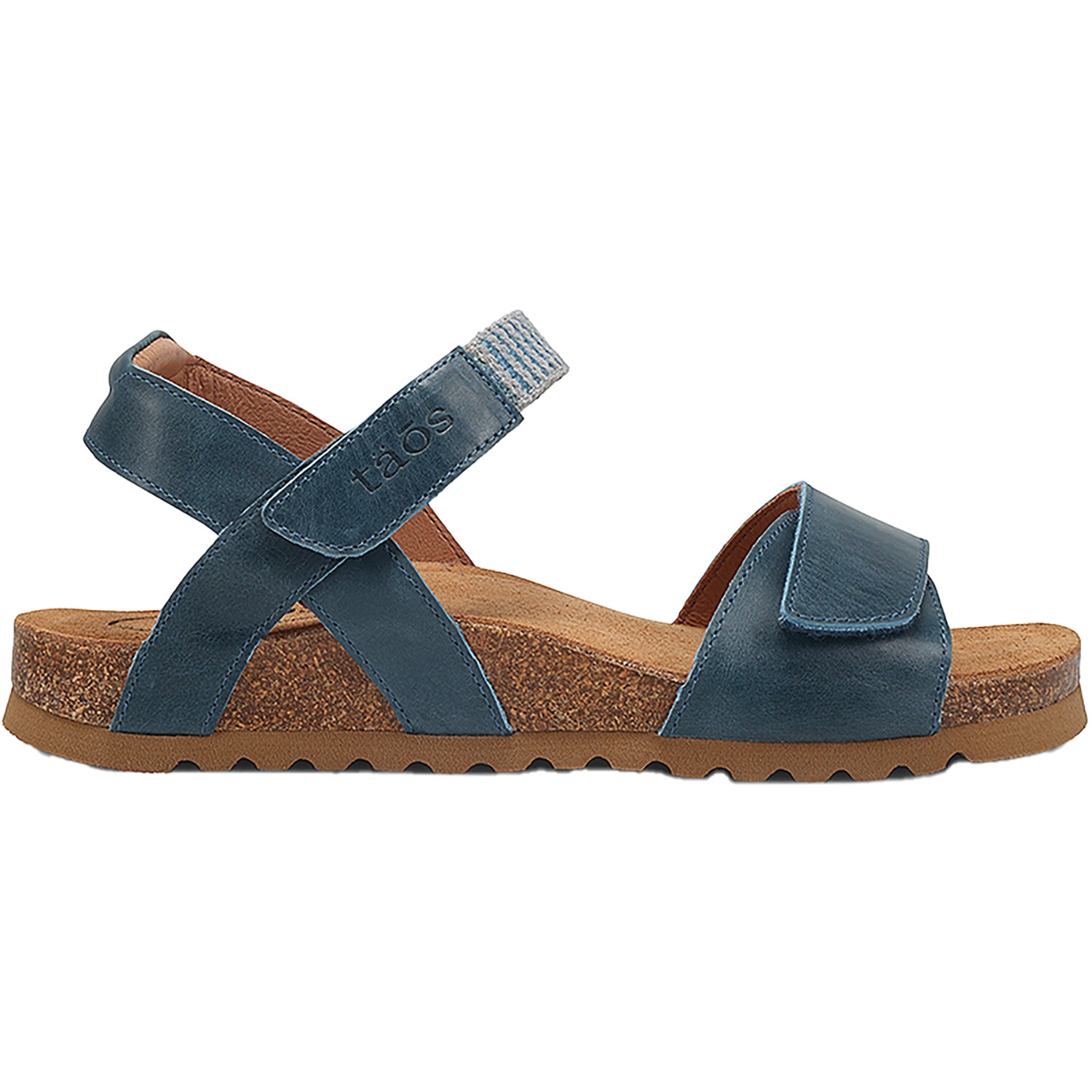 Womens Taos Taos Symbol Women's Sandals Petrol Blue Leather Petrol Blue Leather
