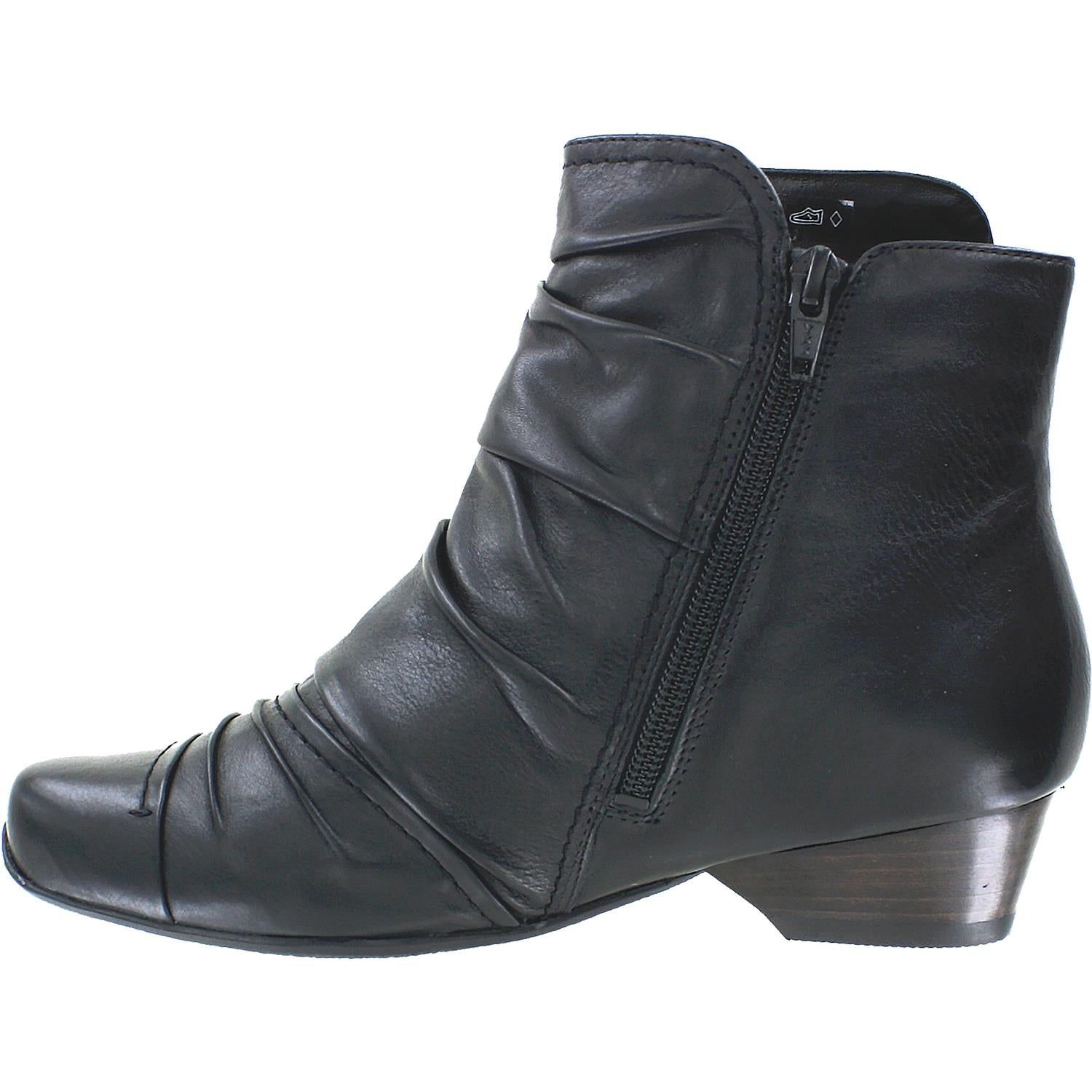Womens Ziera Ziera Crystal Women's Ankle Boots Black Leather Black Leather