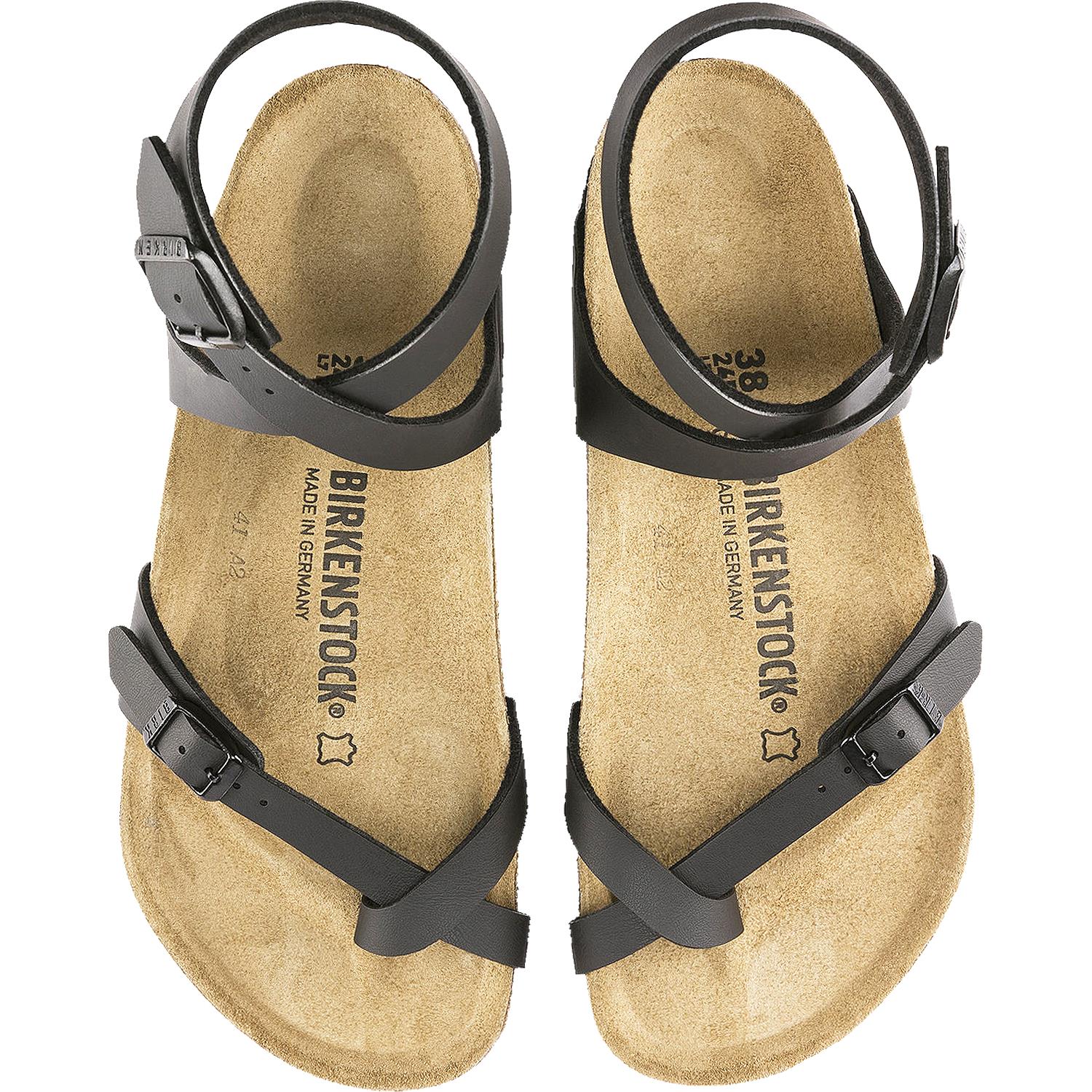 Womens Birkenstock Birkenstock Yara Women's Thong Sandals Black Birko-Flor Black Birko-Flor