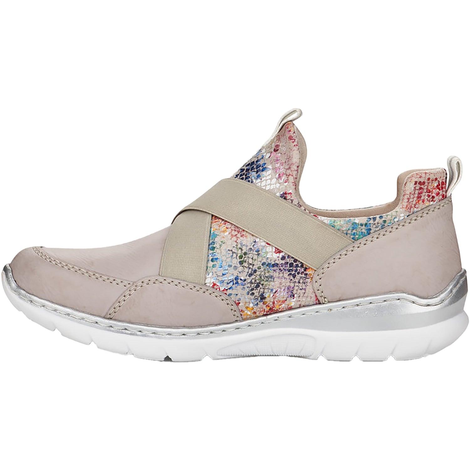 Womens Rieker Rieker L3253-40 Nikita 53 Women's Athleisure Shoes Ice/Multi-Grey Synthetic Ice/Multi-Grey Synthetic