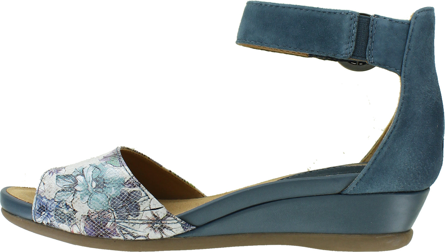 Womens Earth Women's Earth Hera Blue Printed Leather Blue Printed Leather