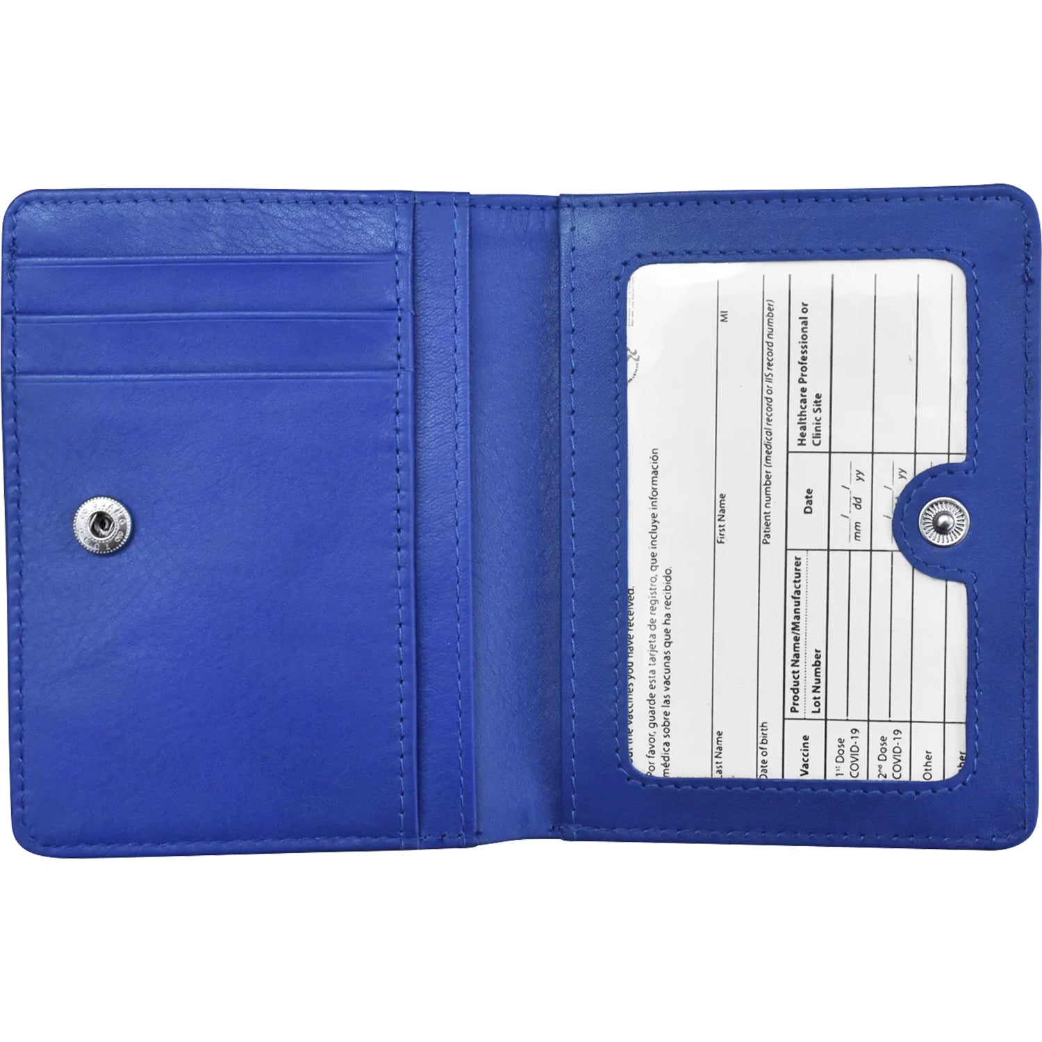 Womens Ili new york ili New York Euro Size Wallet Aqua/Cobalt Leather Aqua/Cobalt Leather