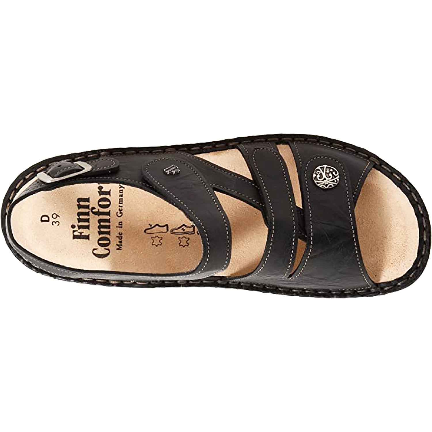 Womens Finn comfort Finn Comfort Gomera Soft Women's Sandals Black Leather Black Leather