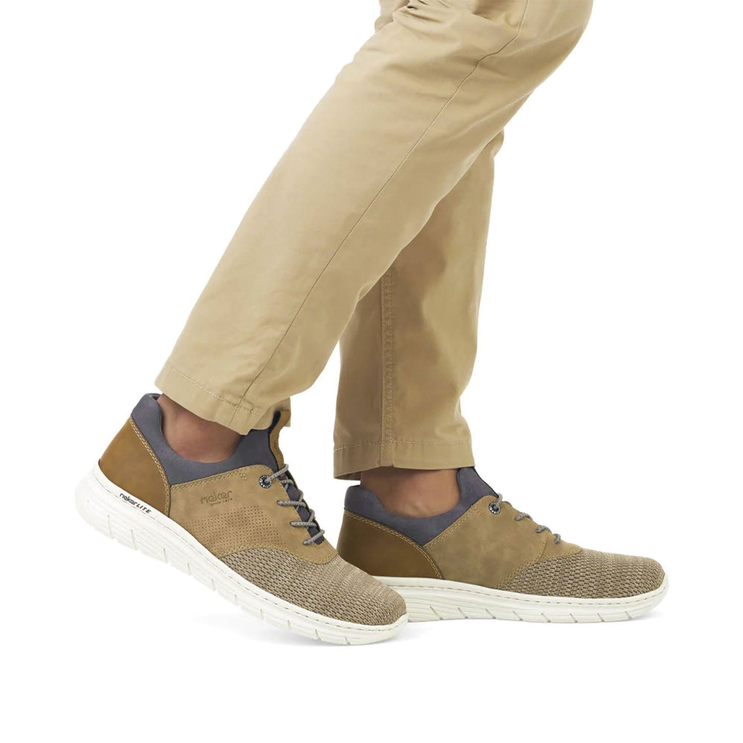 Mens Rieker Rieker 13150-64 Men's Slip Ons Kiesel/Fango/Nuss/Rauch Synthetic Kiesel/Fango/Nuss/Rauch Synthetic