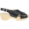 Womens Dansko Dansko Sloane Women's Wedge Sandals Black Calf Leather Black Calf Leather