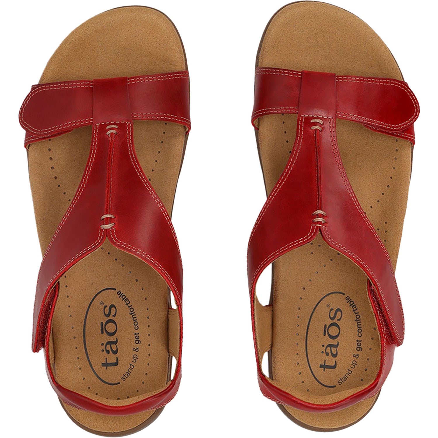 Womens Taos Women's Taos The Show Red Leather Red Leather