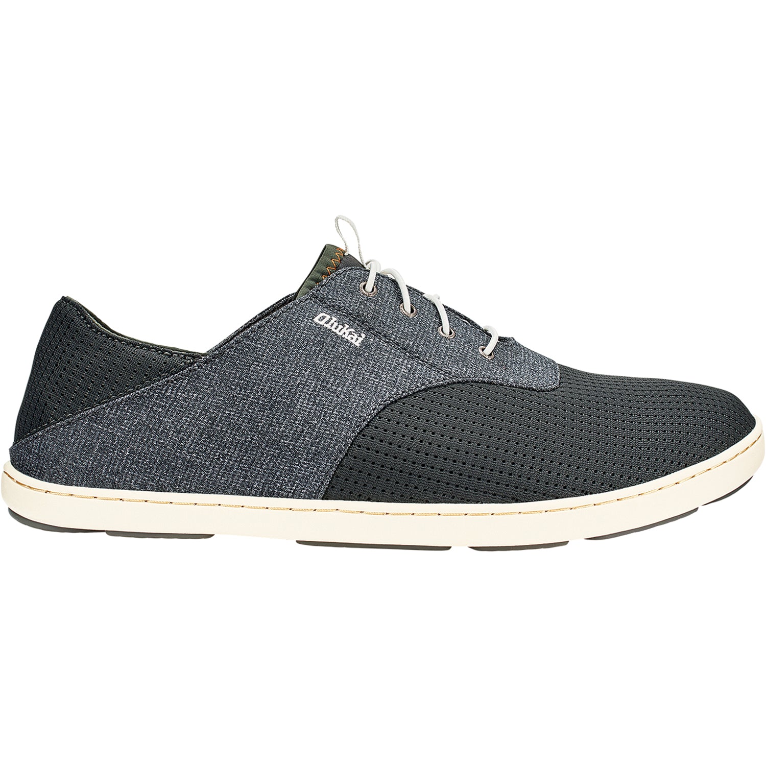 Mens Olukai OluKai Nohea Moku Men's Walking Shoes Dark Shadow/Dark Shadow Canvas/Mesh Dark Shadow/Dark Shadow Canvas/Mesh