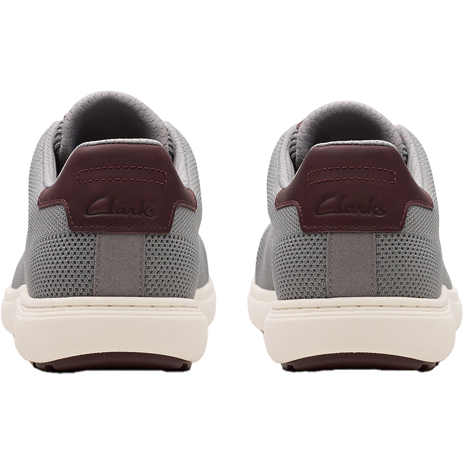 Mens Clarks Clarks Mapstone Lace Men's Lace Up Shoes Grey Knit Grey Knit