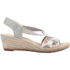Womens Rieker Women's Rieker 624H6-90 Fanni H6 White Multi/Cement Mosaic Synthetic White Multi/Cement Mosaic Synthetic