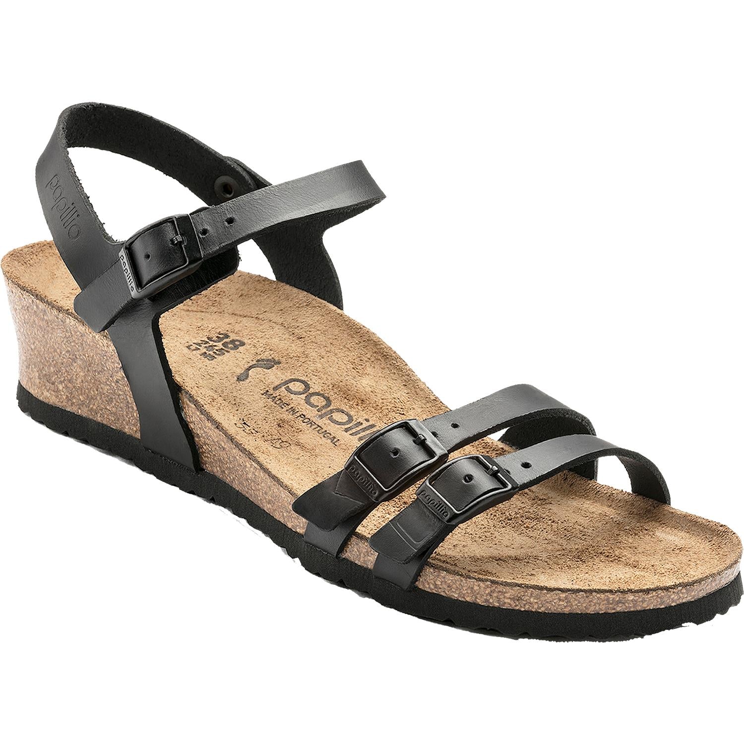 Womens Birkenstock Birkenstock Lana Women's Sandals Black Leather Black Leather