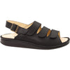 Womens Finn comfort Finn Comfort Sylt Soft Women's Backstrap Sandals Black Nappa Leather Black Nappa Leather
