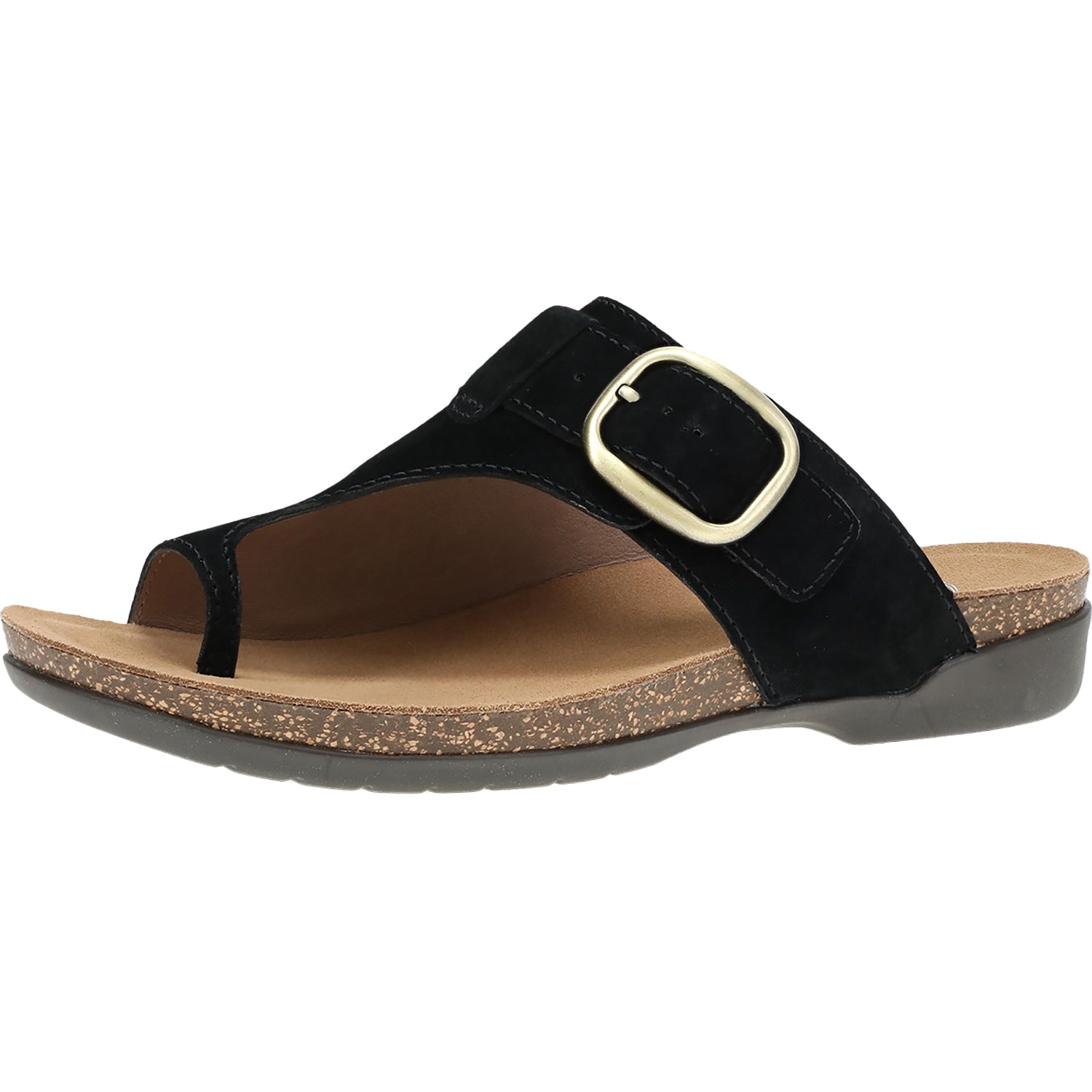 Womens Dansko Dansko Rylee Women's Sandals Thong Sandals Black Suede Black Suede