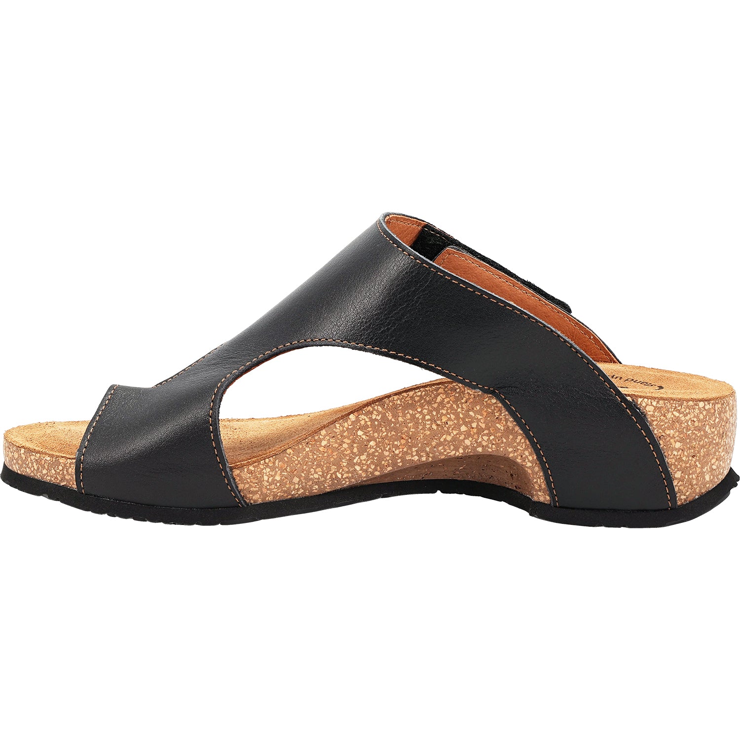 Womens Taos Taos Loop Women's Thong Sandals Black Leather Black Leather