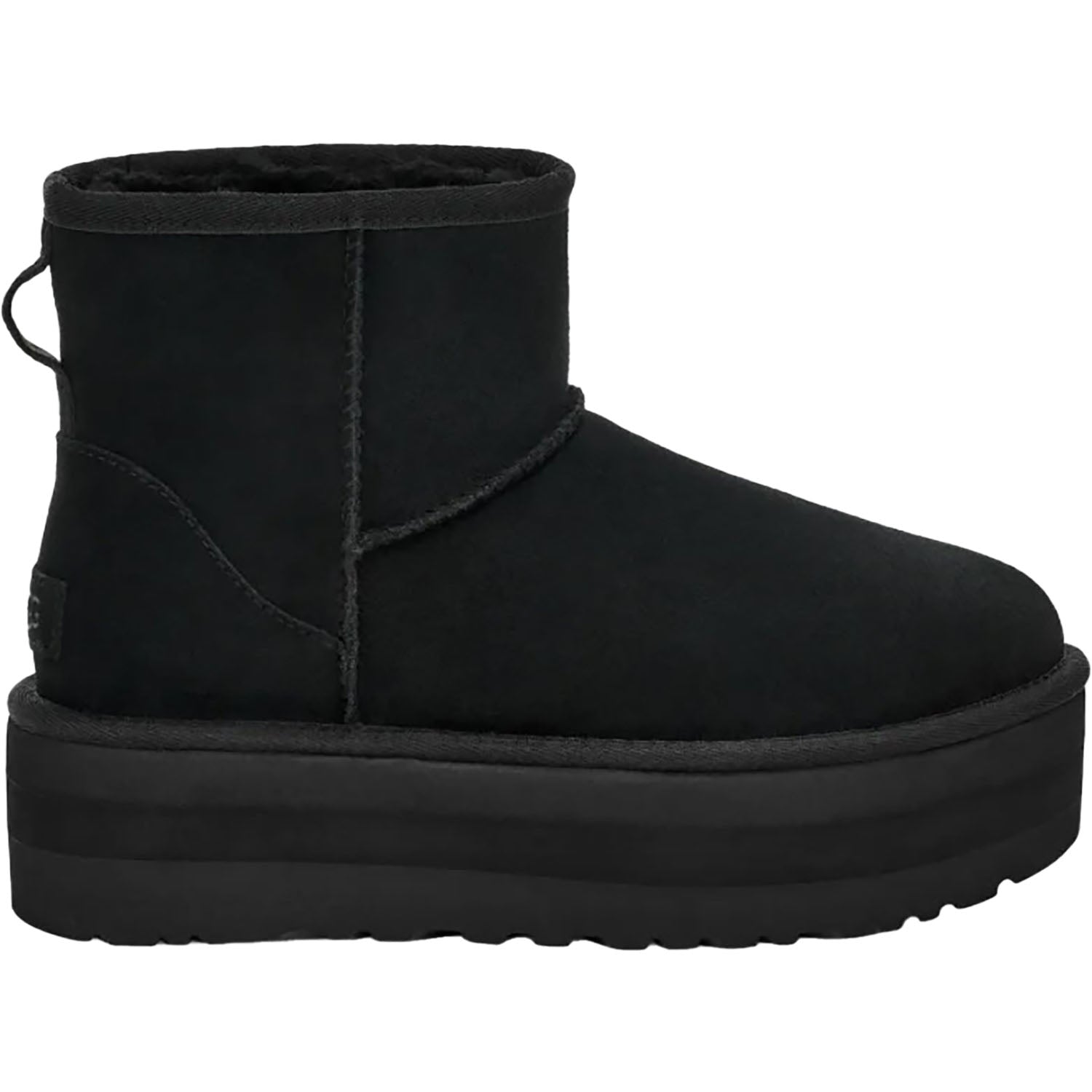 Womens Ugg UGG Classic Mini Platform Women's Boots Black Suede Black Suede