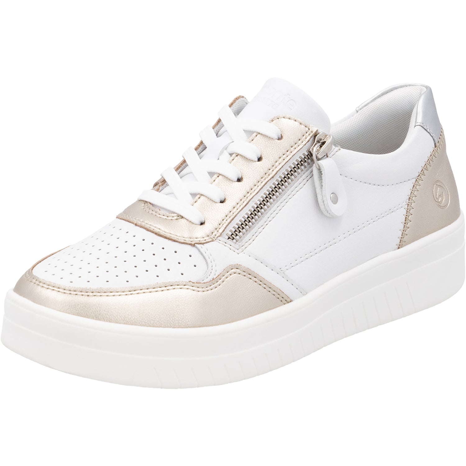 Womens Remonte Remonte DOJ05-81 Kendra 01 Women's Sneakers Pale Gold/Weiss/Silver Pale Gold/Weiss/Silver
