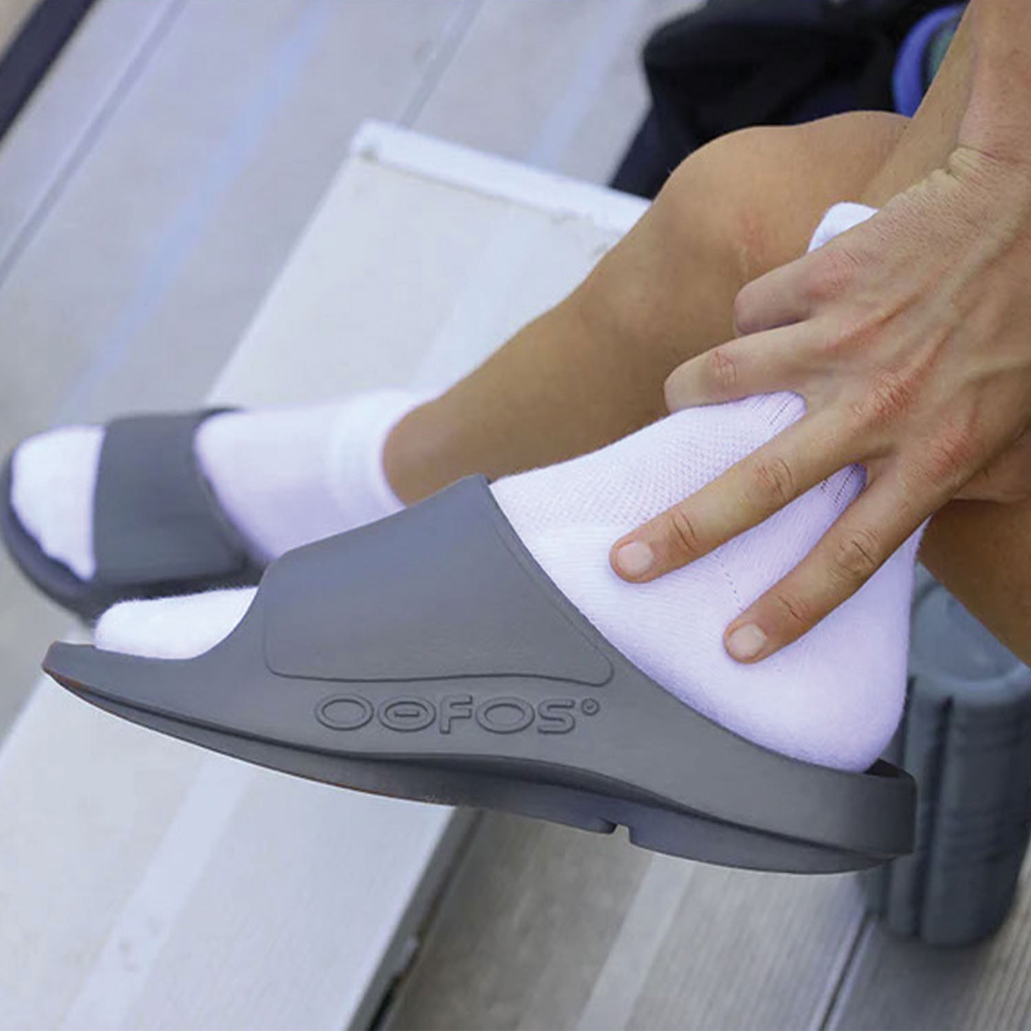 Unisex OOFOS OOahh Sport Flex Slate Synthetic – Footwear etc.