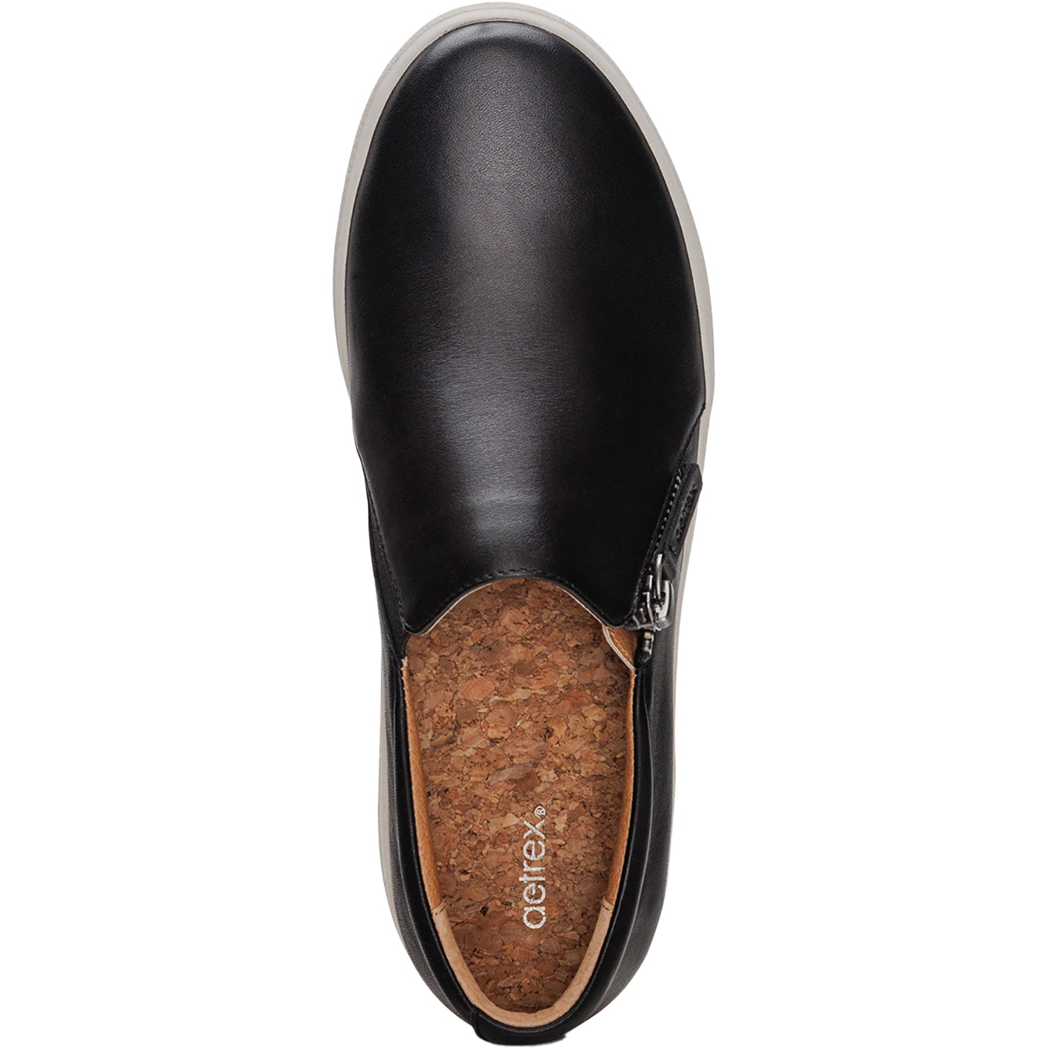 Womens Aetrex Aetrex Jenna Women's Slip Ons Black Leather Black Leather