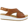 Womens Pikolinos Pikolinos Mykonos W1G-0757 Women's Wedge Heel Sandals Brandy Leather Brandy Leather