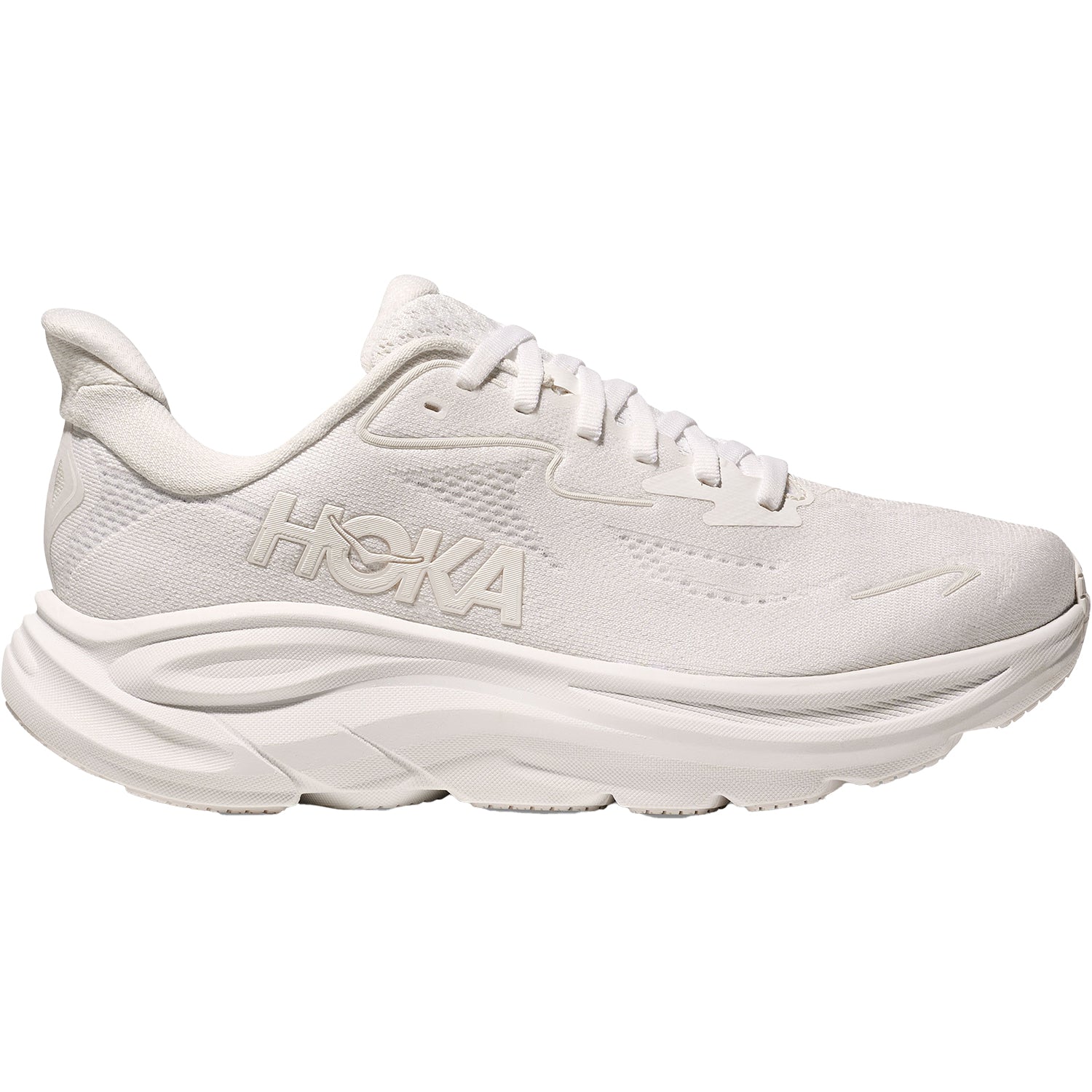 Mens Hoka one one Men's Hoka Clifton 10 White/White (Neutral Support) White/White