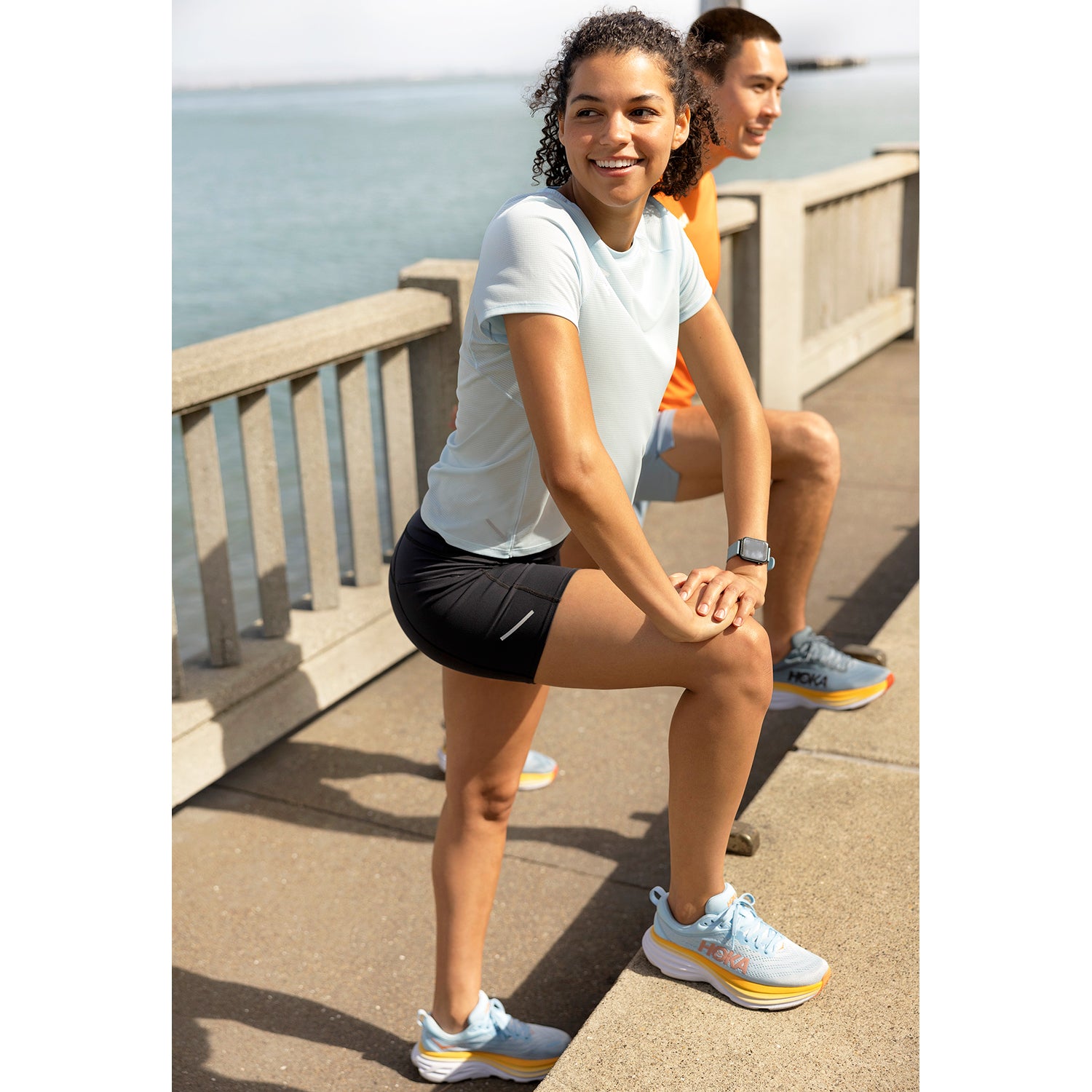 Womens Hoka one one Women's Hoka Bondi 8 Black/White Mesh (Neutral Support) Black/White Mesh