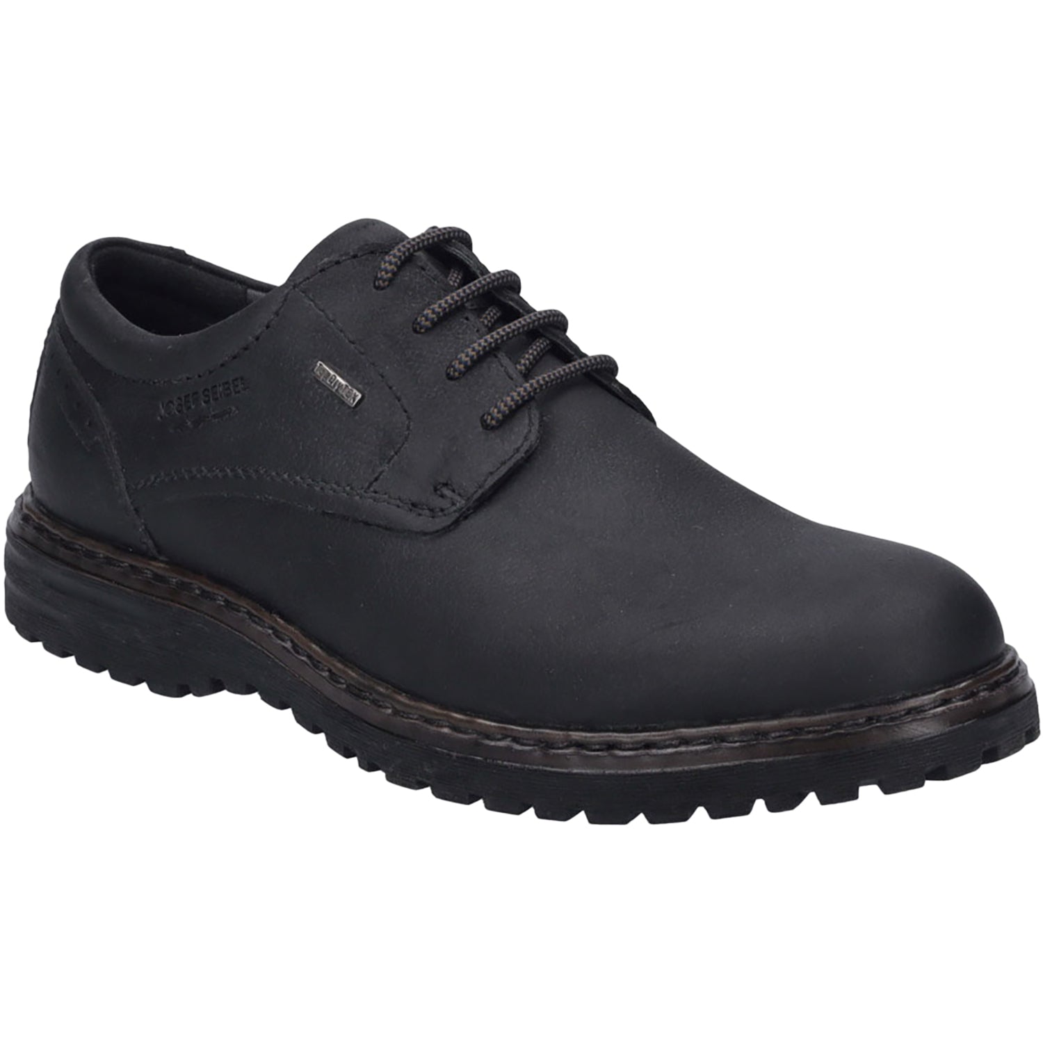 Mens Josef seibel Josef Seibel Errol 50 Waterproof Men's Waterproof Shoes Black Oiled Leather Black Oiled Leather