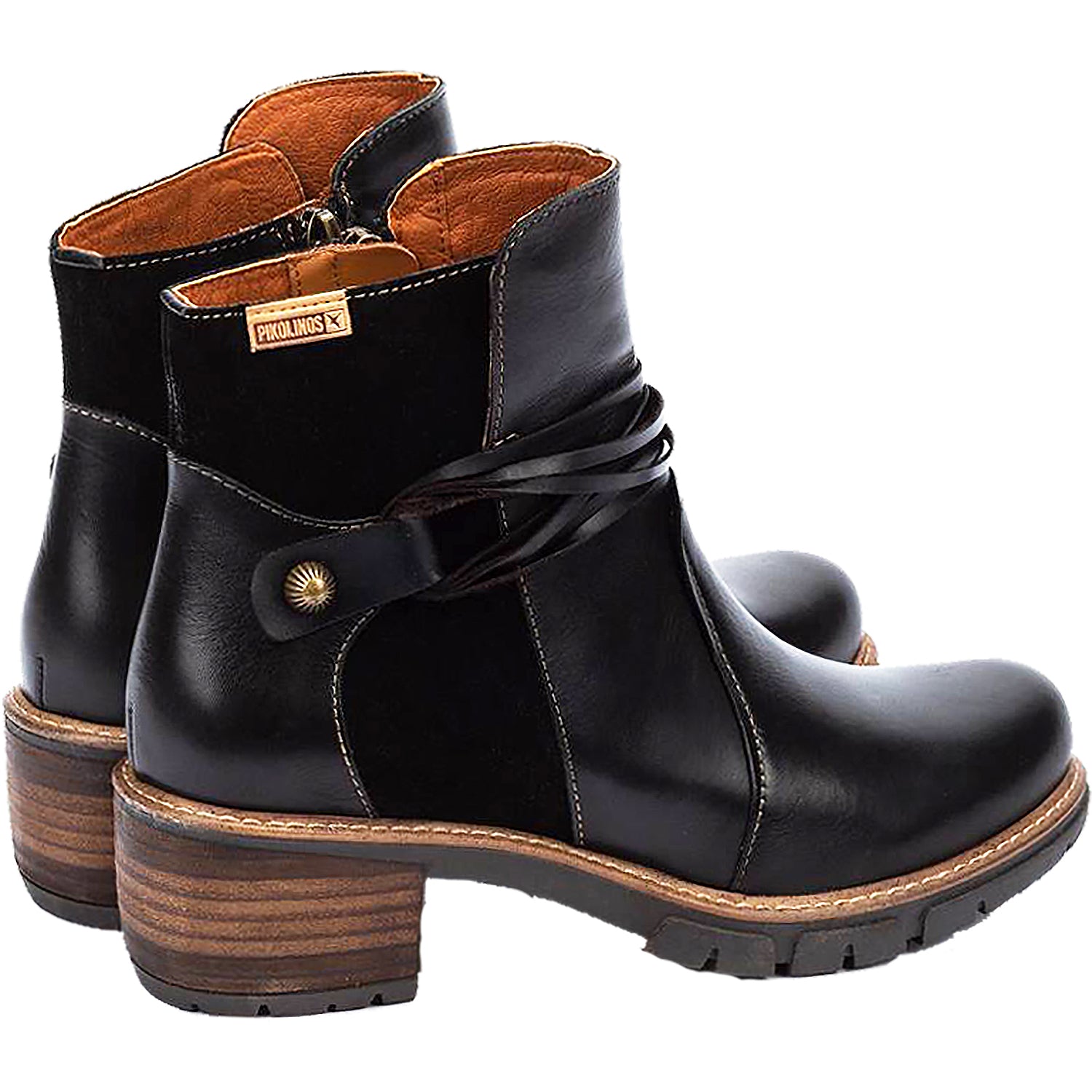 Womens Pikolinos Pikolinos San Sebastian W1T-8906C2 Women's Ankle Boots Black Leather Black Leather