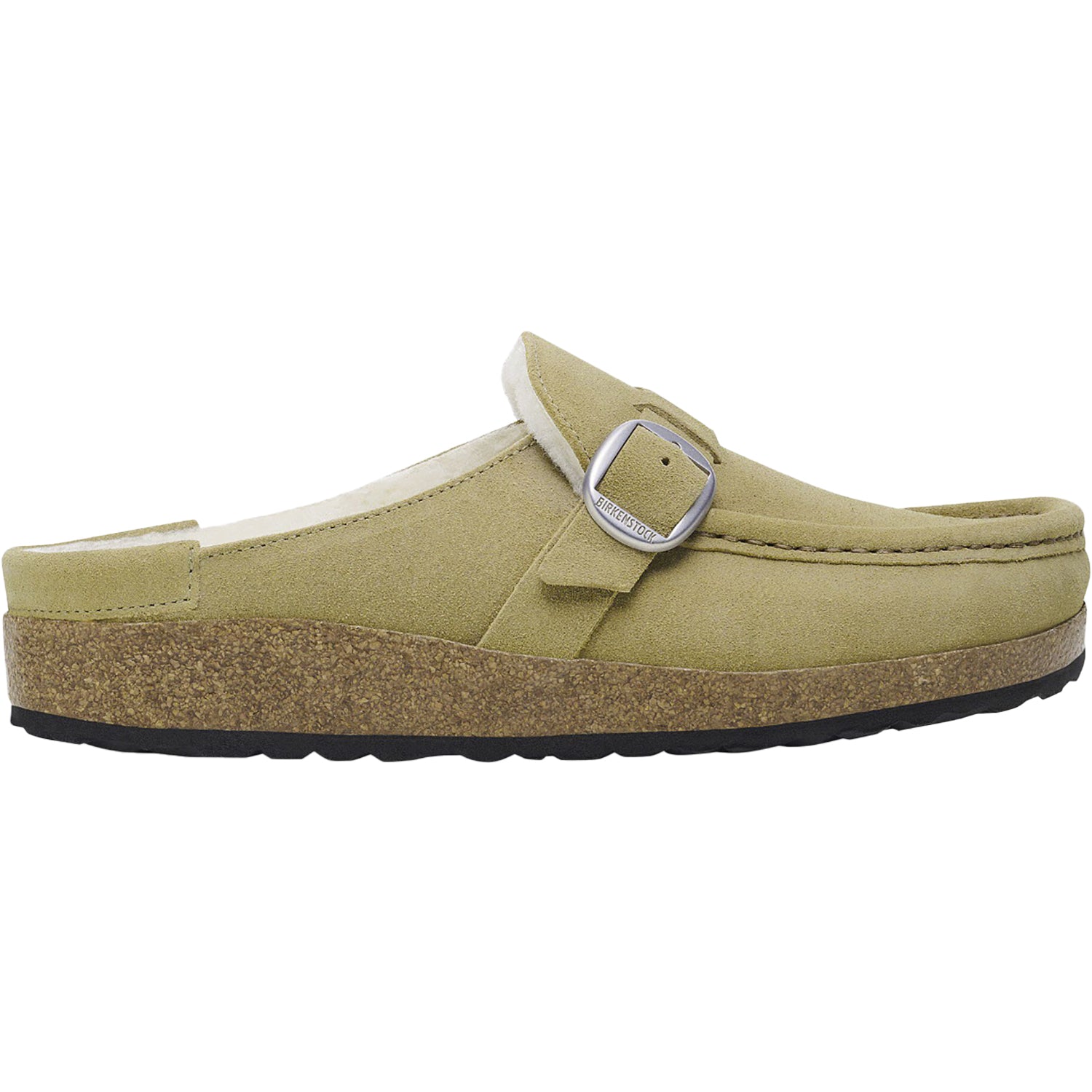 Womens Birkenstock Birkenstock Buckley Shearling Women's Clogs Slippers Taupe Suede Taupe Suede