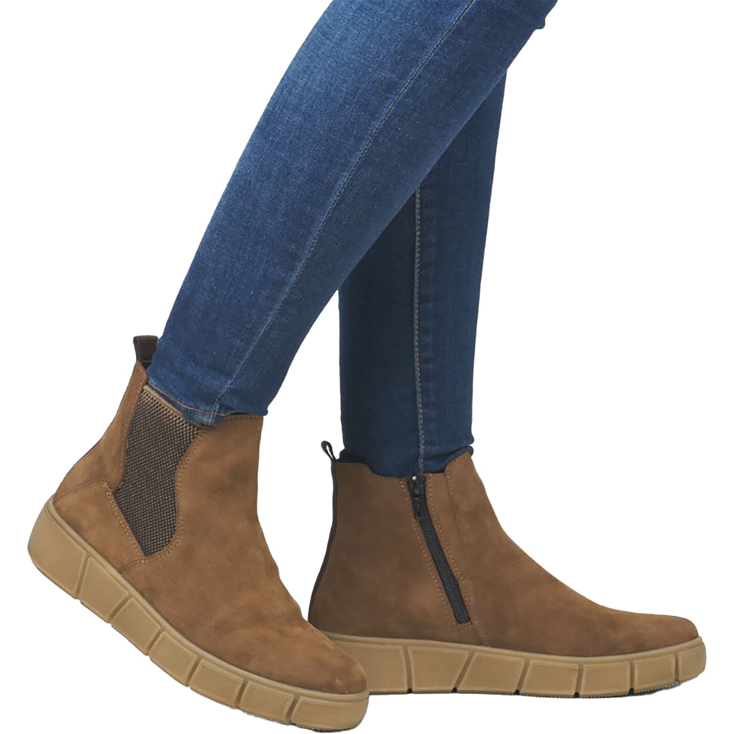 Womens Remonte Remonte D1T71-24 Women's Boots Wood/Schwarz/Braun Leather Wood/Schwarz/Braun Leather