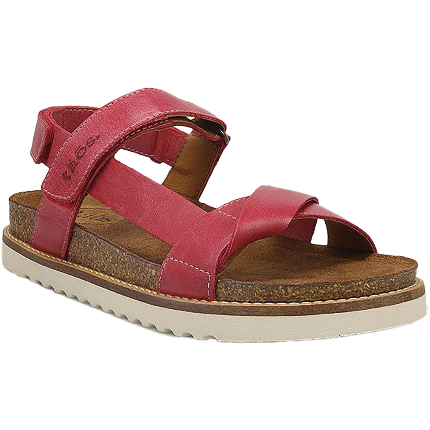 Womens Taos Taos Sideways Women's Ankle Strap Sandals Magenta Leather Magenta Leather