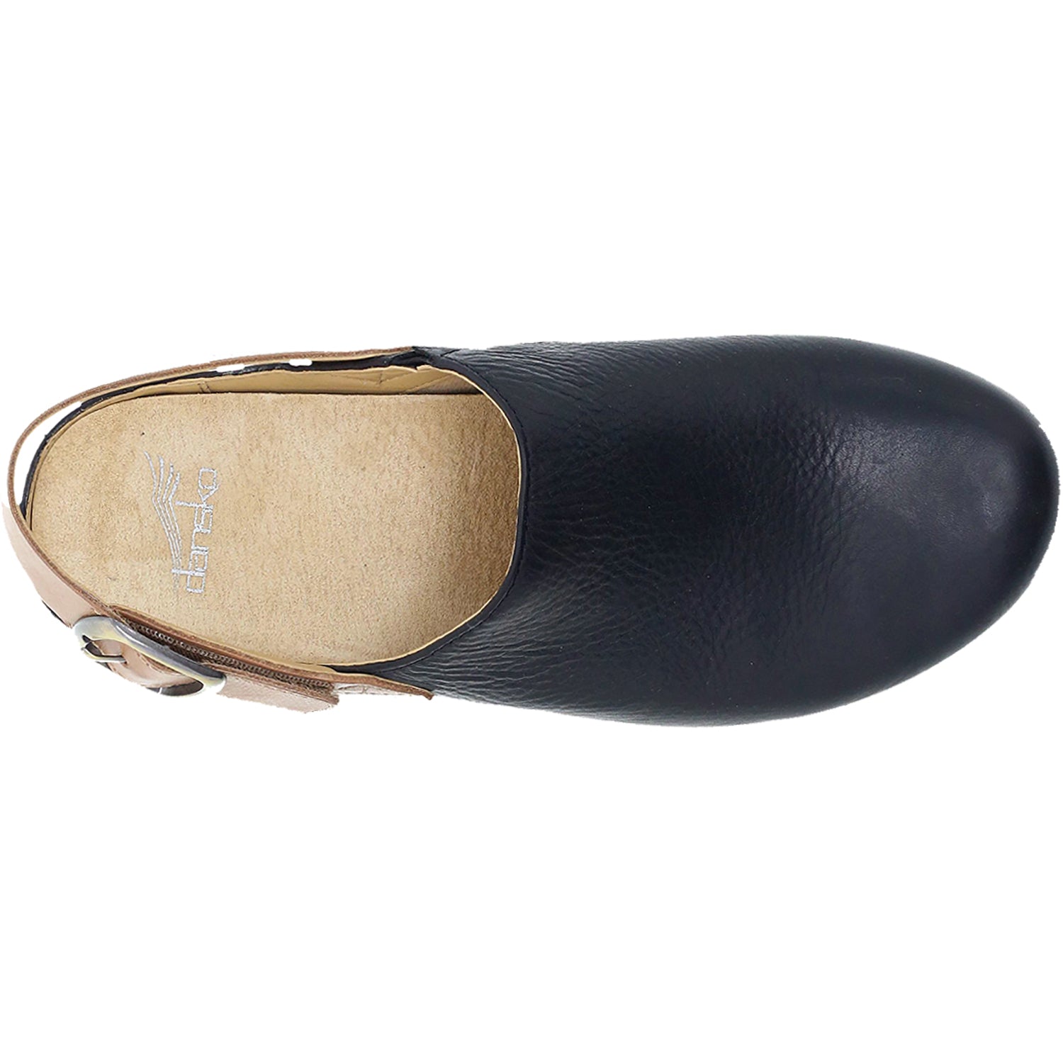 Womens Dansko Dansko Merrin Women's Sling Back Clogs Black Leather Black Waxy Milled Leather