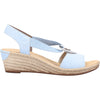 Womens Rieker Rieker 624H6-10 Fanni H6 Women's Backstrap Sandals Aqua Synthetic Aqua Synthetic