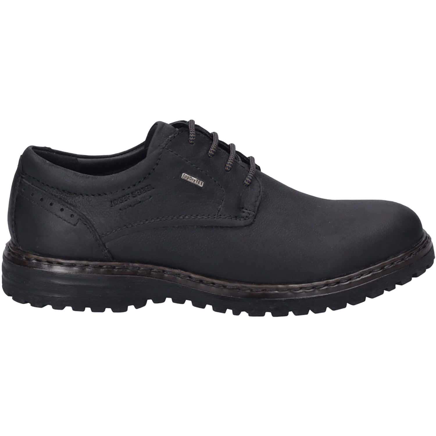 Mens Josef seibel Josef Seibel Errol 50 Waterproof Men's Waterproof Shoes Black Oiled Leather Black Oiled Leather
