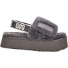 Womens Ugg Women's UGG Disco Slide Dark Grey Sheepskin Dark Grey Sheepskin