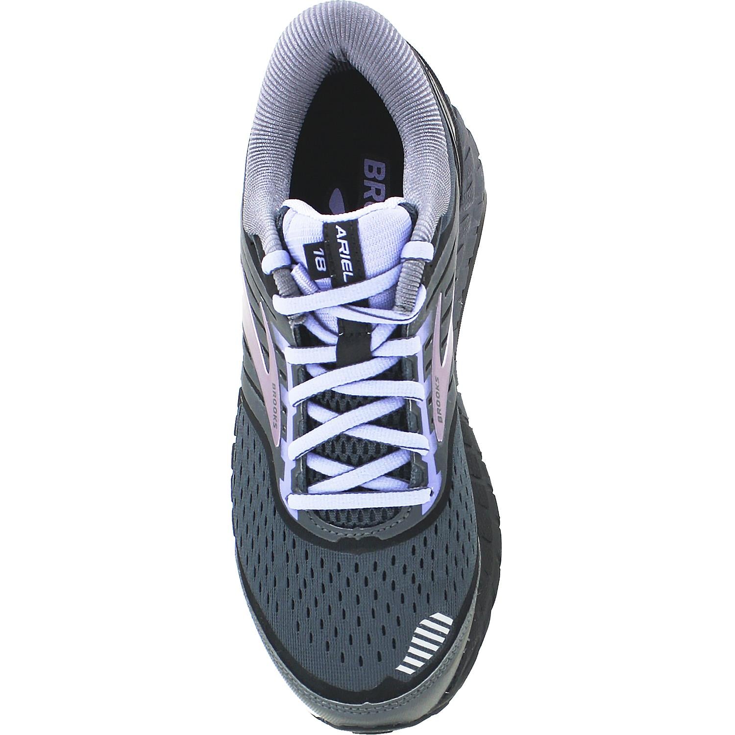 Womens Brooks Brooks Ariel 18 Women's Running Shoes Ebony/Black/Thistle Mesh Ebony/Black/Thistle Mesh
