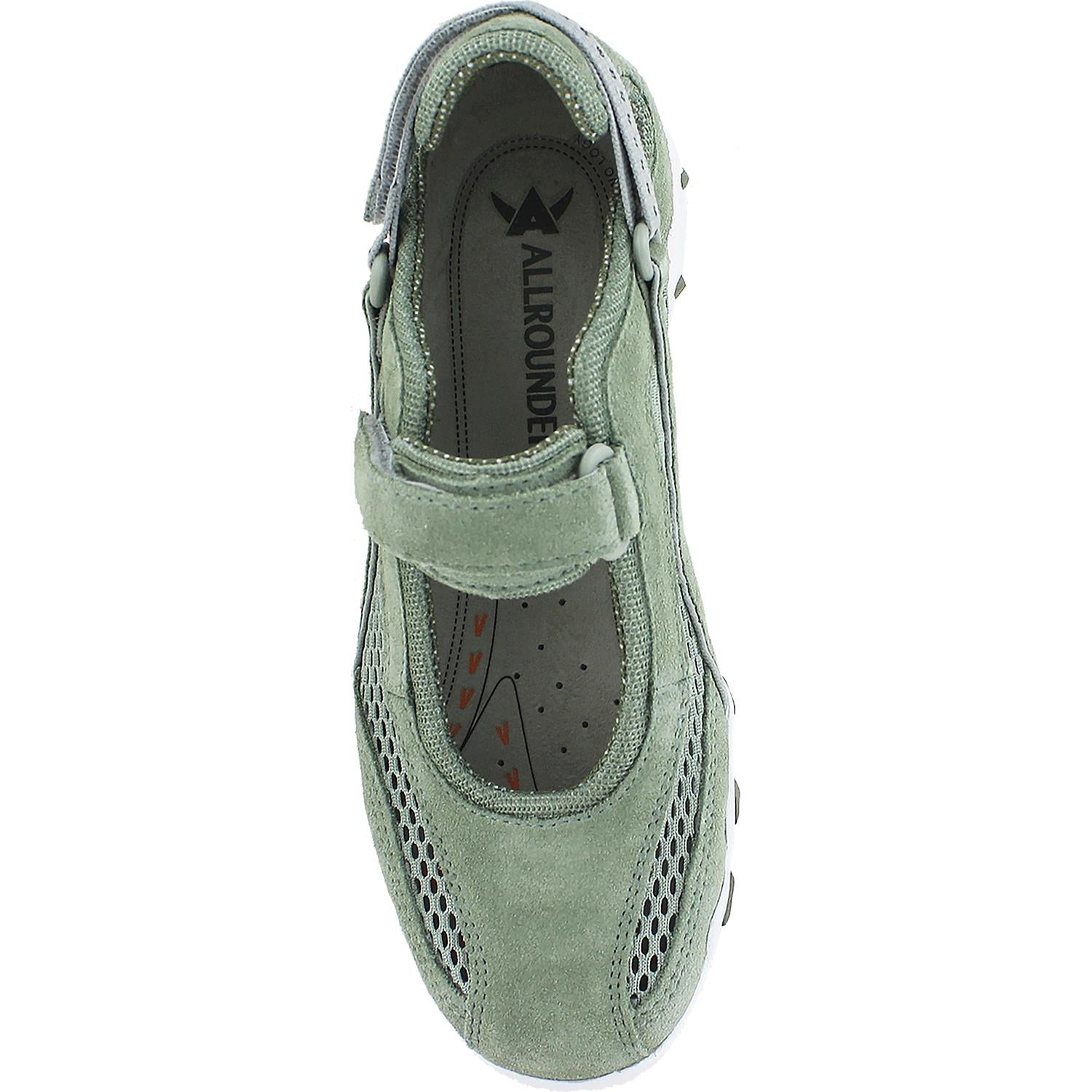 Womens Allrounder by mephisto Allrounder by Mephisto Niro Women's Outdoor Mary Janes Light Militaire Green Suede Light Militaire Green Suede