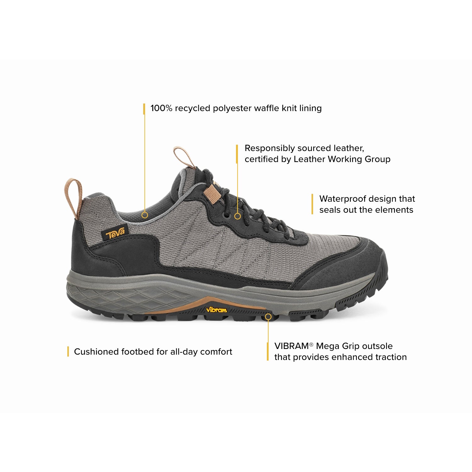 Mens Teva Men's Teva Ridgeview RP Low Dark Olive Leather/Mesh Dark Olive Leather/Mesh