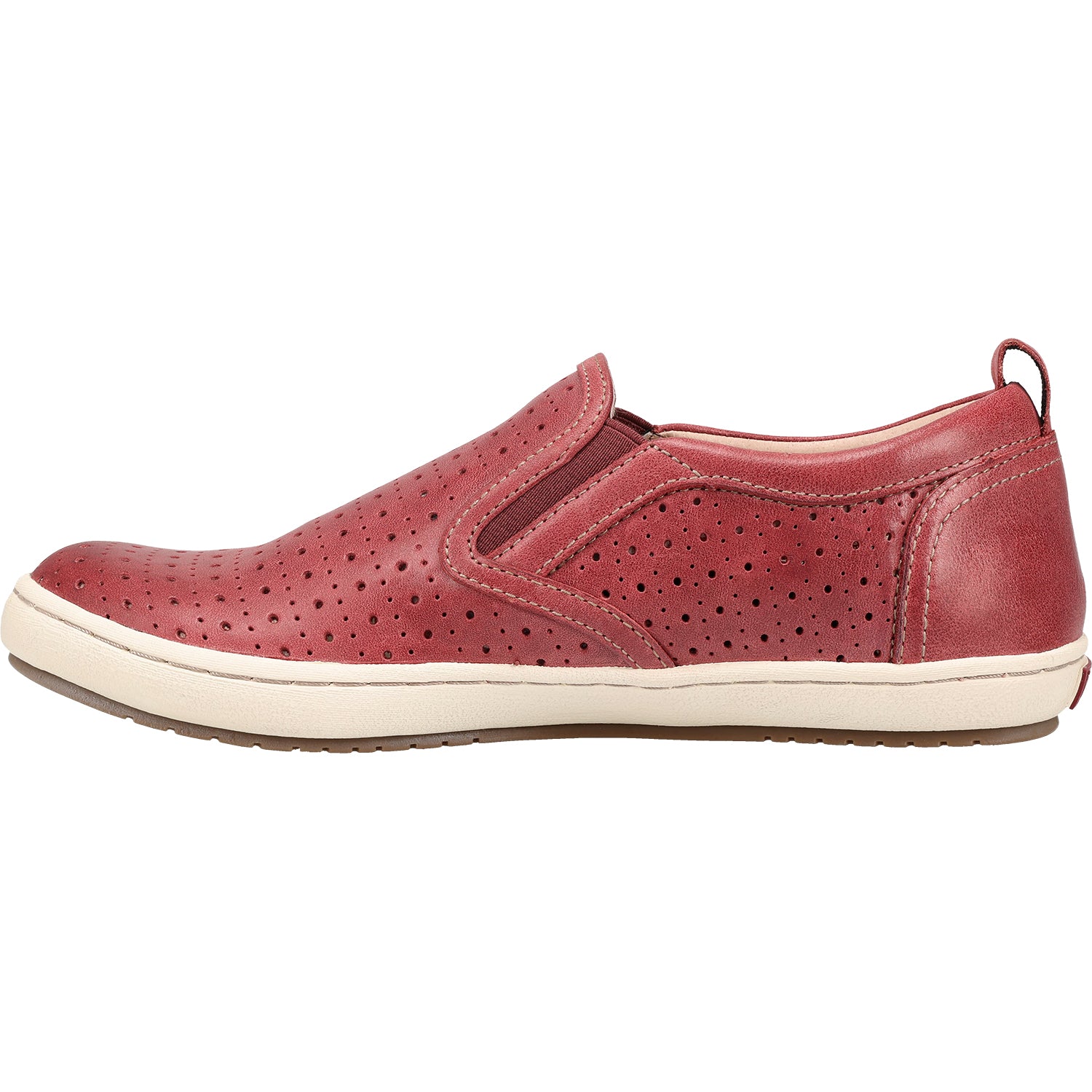 Womens Taos Taos Court Women's Slip On Sneakers Warm Red Leather Warm Red Leather