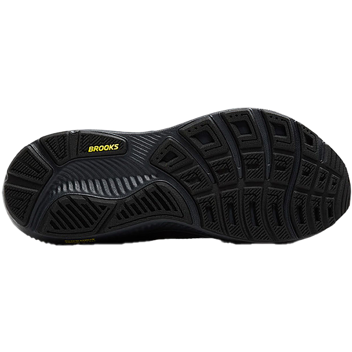 Mens Brooks Brooks Ghost 17 (Neutral Support) Men's Running Shoes Ebony/Black/Yellow Mesh Ebony/Black/Yellow Mesh