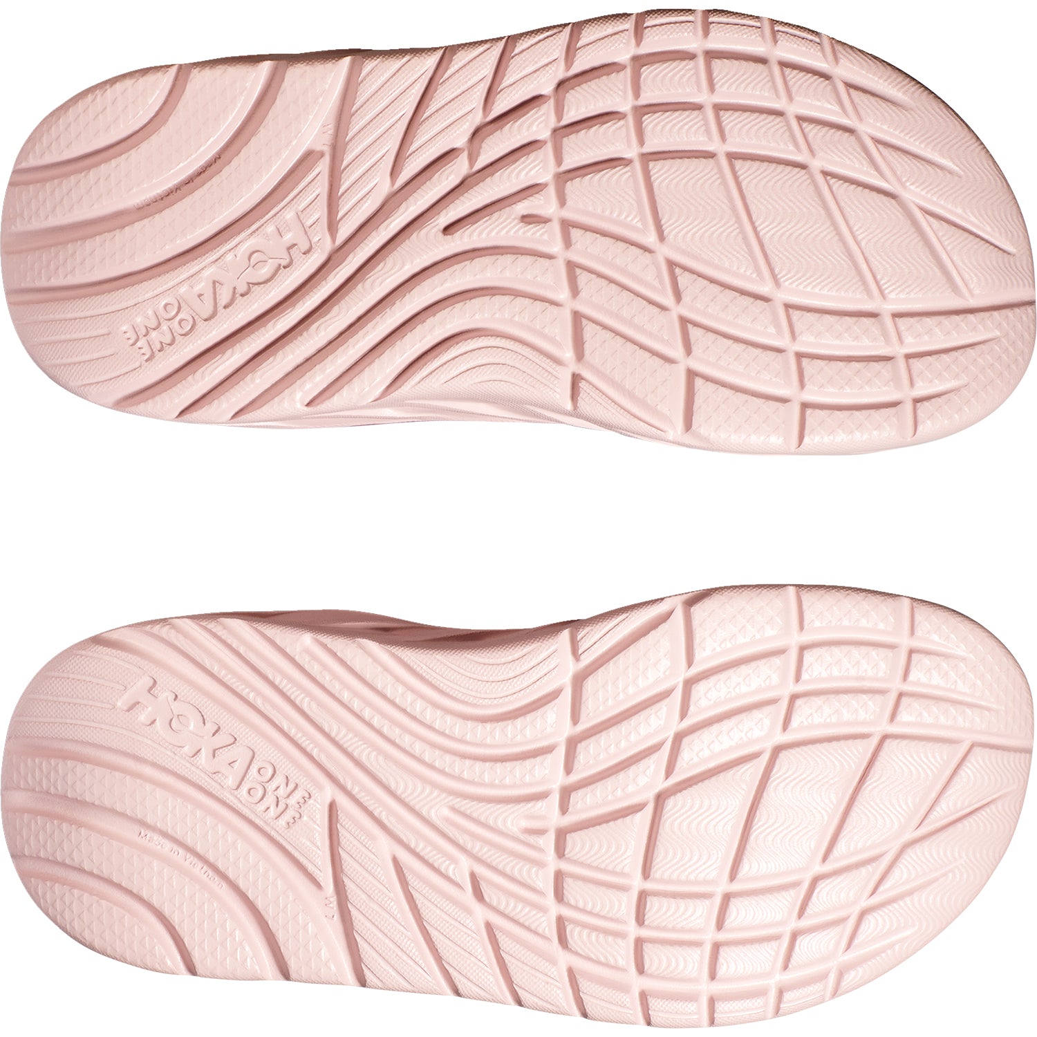 Womens Hoka one one Women's Hoka Ora Recovery Flip Wistful Mauve/Peach Fabric Wistful Mauve/Peach Fabric