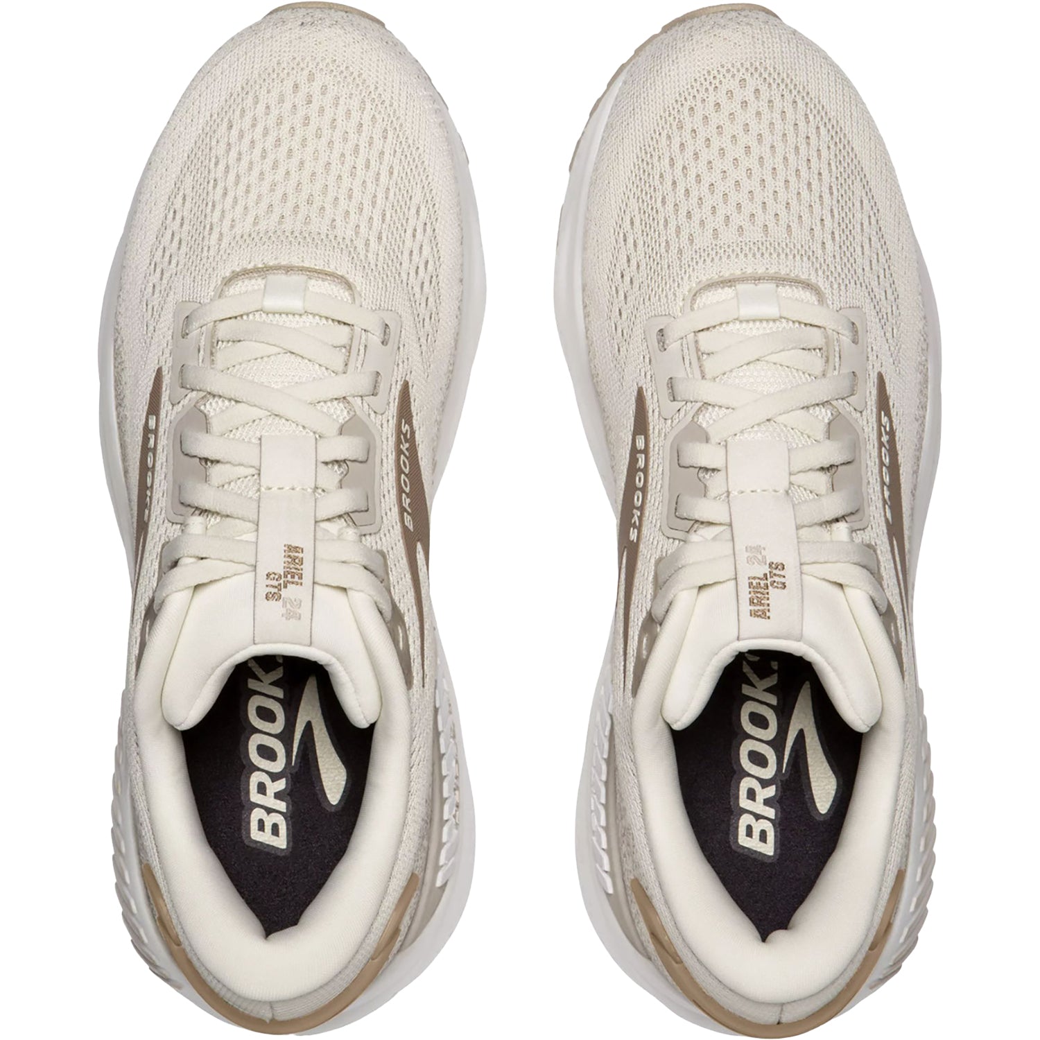 Womens Brooks Brooks Ariel GTS 24 Mesh (Stability Support) Women's Athletic Shoes Coconut/Chateau/Portabella Coconut/Chateau/Portabella