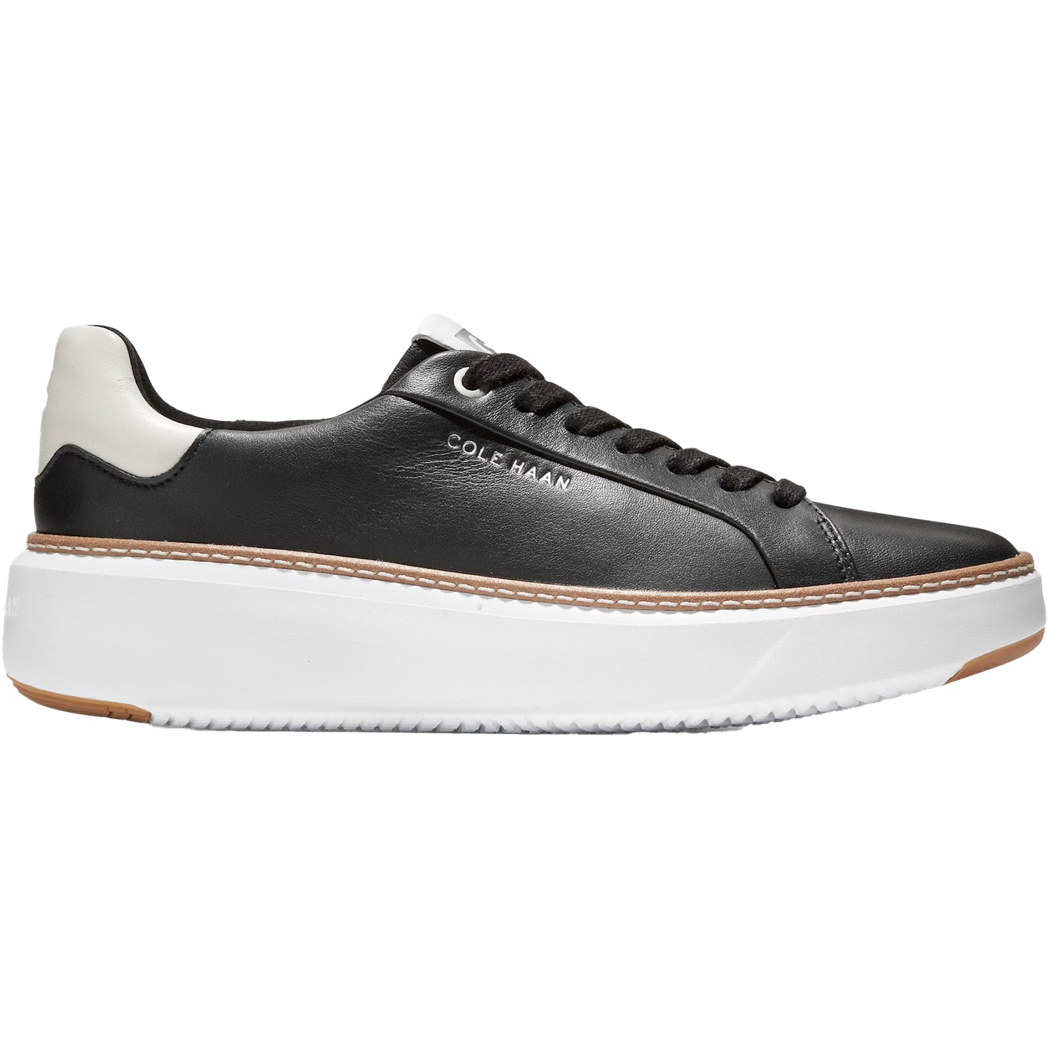Womens Cole haan Cole Haan GrandPro Topspin Women's Sneakers Black/Optic White Leather Black/Optic White Leather