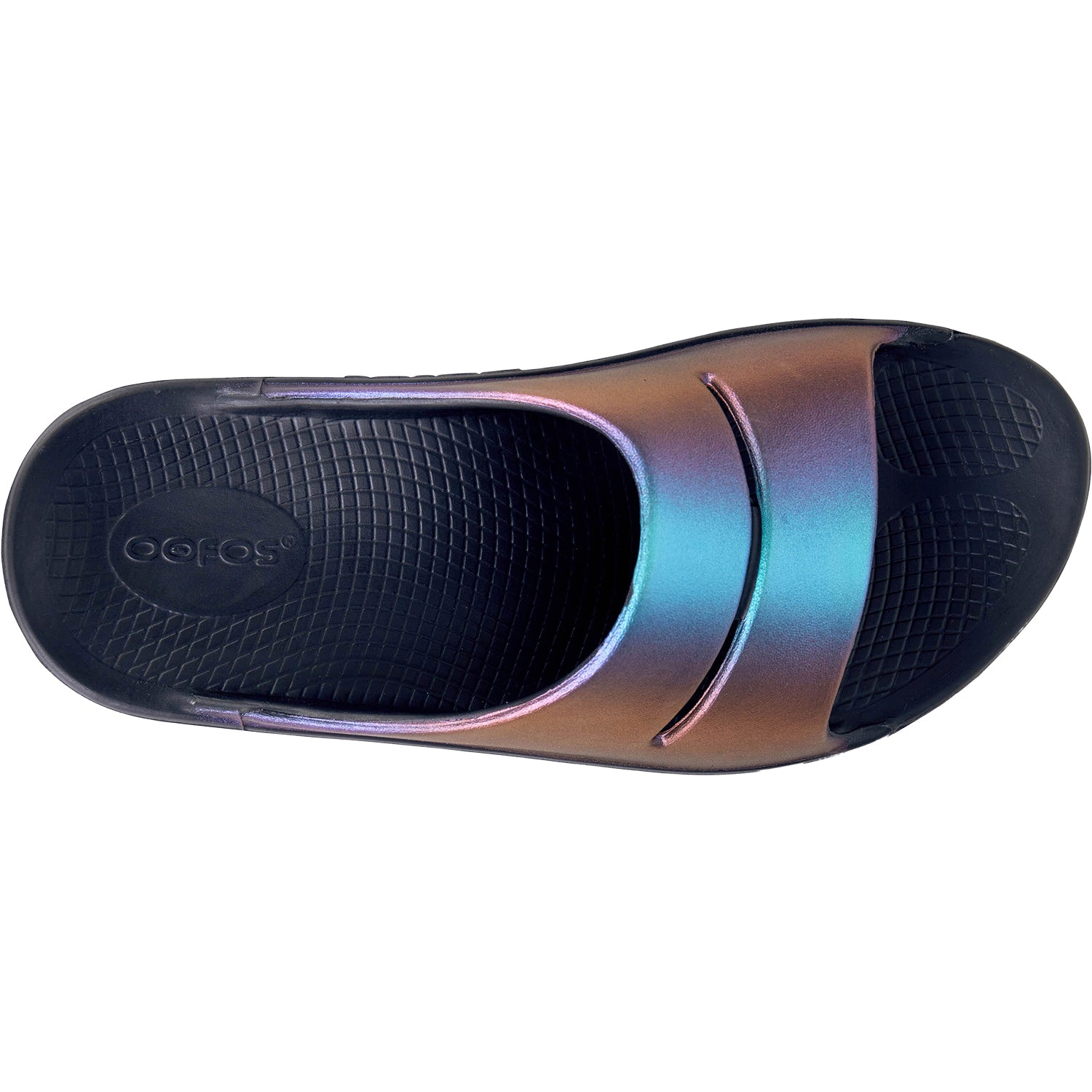 Womens Oofos Women's OOFOS OOahh Luxe Midnight Spectre Synthetic Midnight Spectre Synthetic