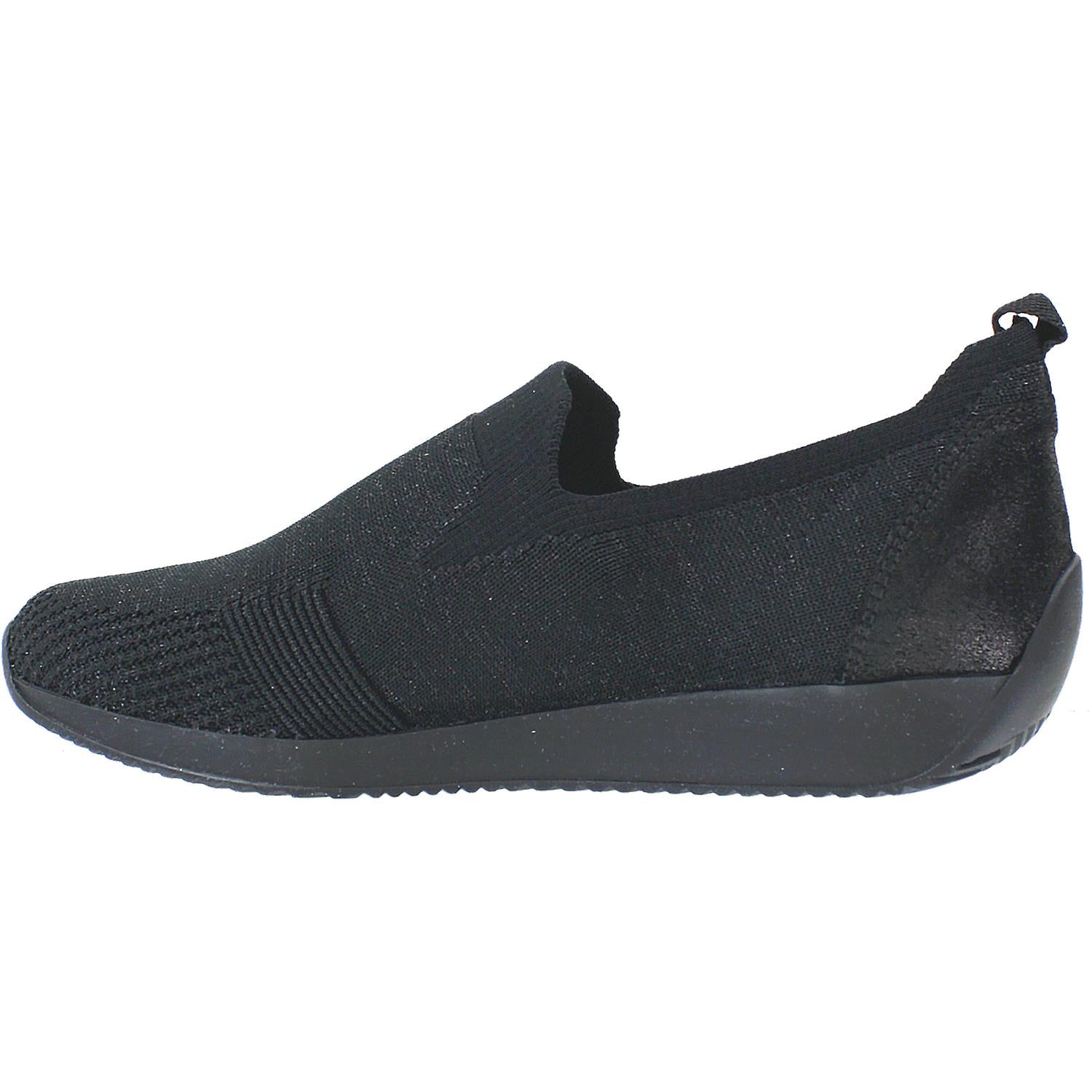 Womens Ara shoes Ara Leena Women's Slip On Sneakers Black Woven Fabric Black Woven Fabric