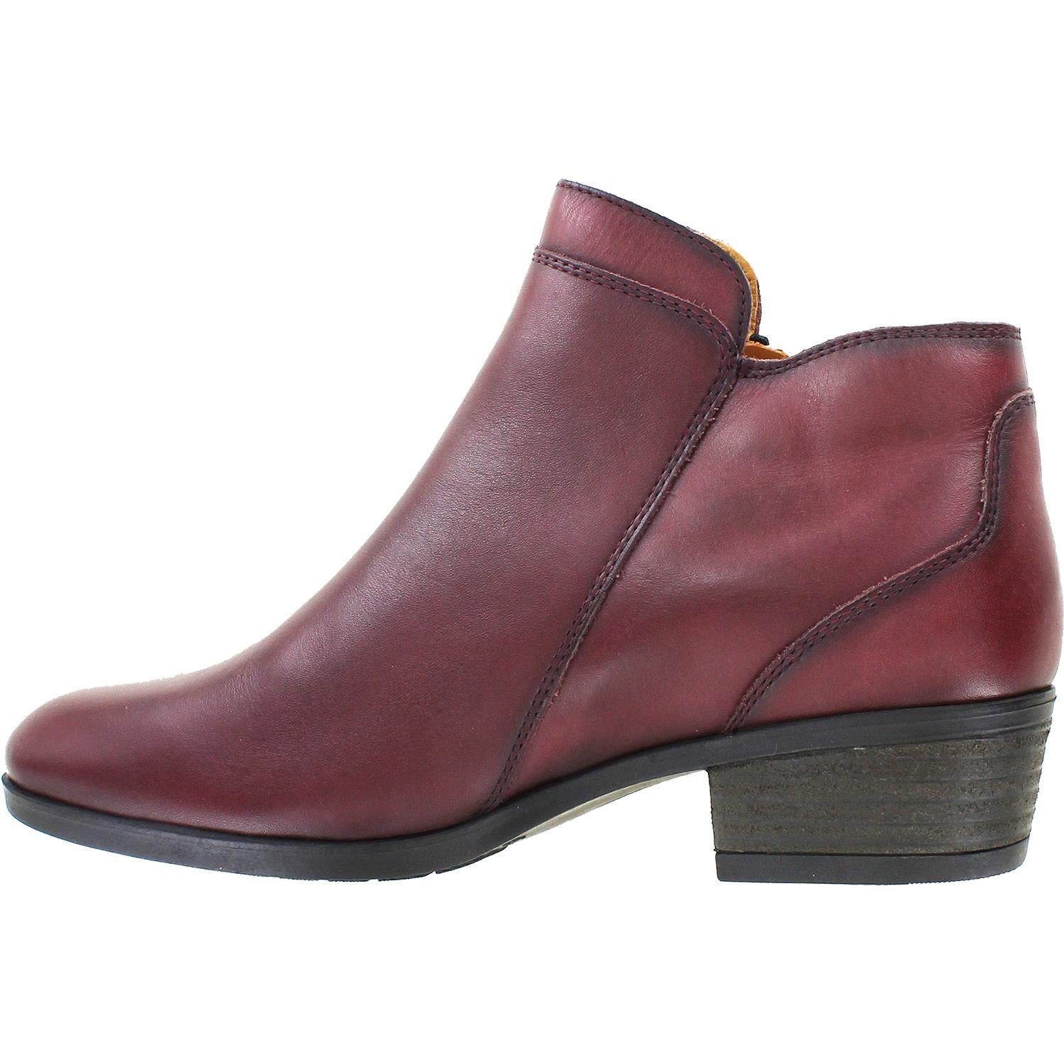 Womens Pikolinos Pikolinos Daroca W1U-8590 Women's Ankle Boots Garnet Leather Garnet Leather
