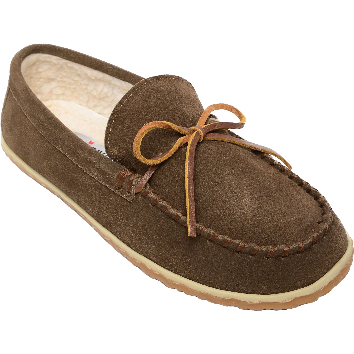Mens Minnetonka Minnetonka Tomm Men's Slippers Autumn Brown W/R Suede Autumn Brown W/R Suede