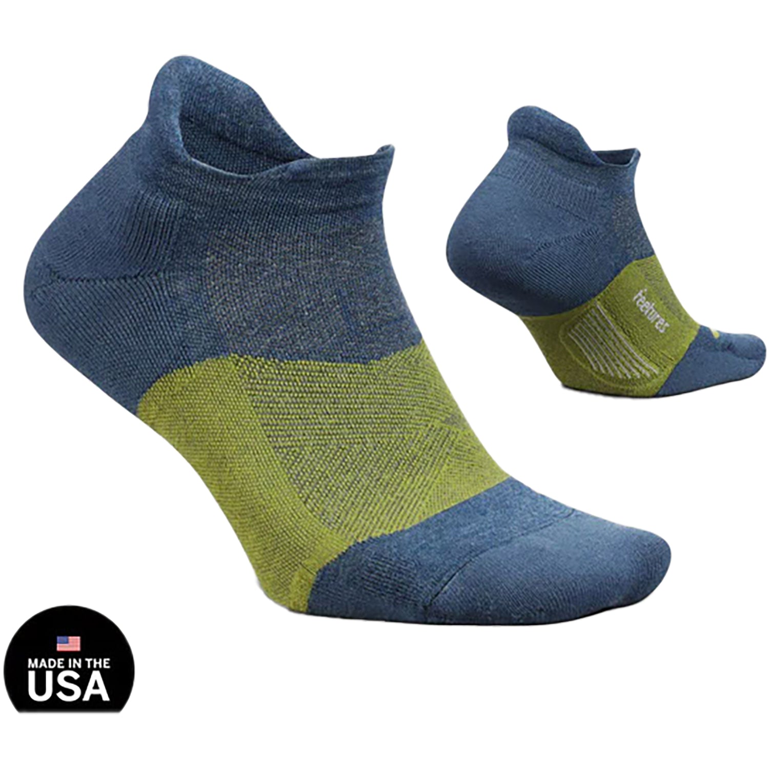 Unisex Feetures Women's Unisex Feetures Merino 10 Max Cushion No Show Tab Socks Midnight Moss Midnight Moss