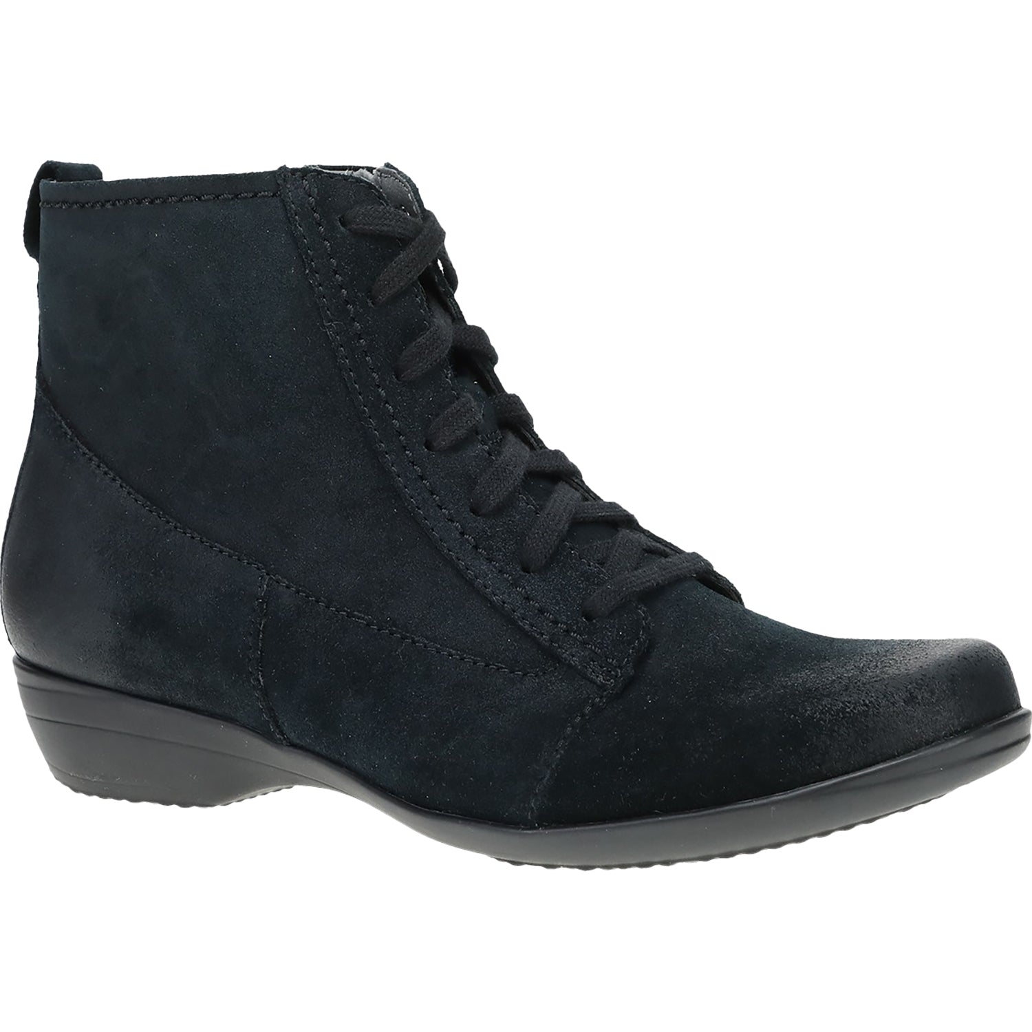 Womens Dansko Dansko Fergie Women's Booties Black Burnished Suede Black Burnished Suede