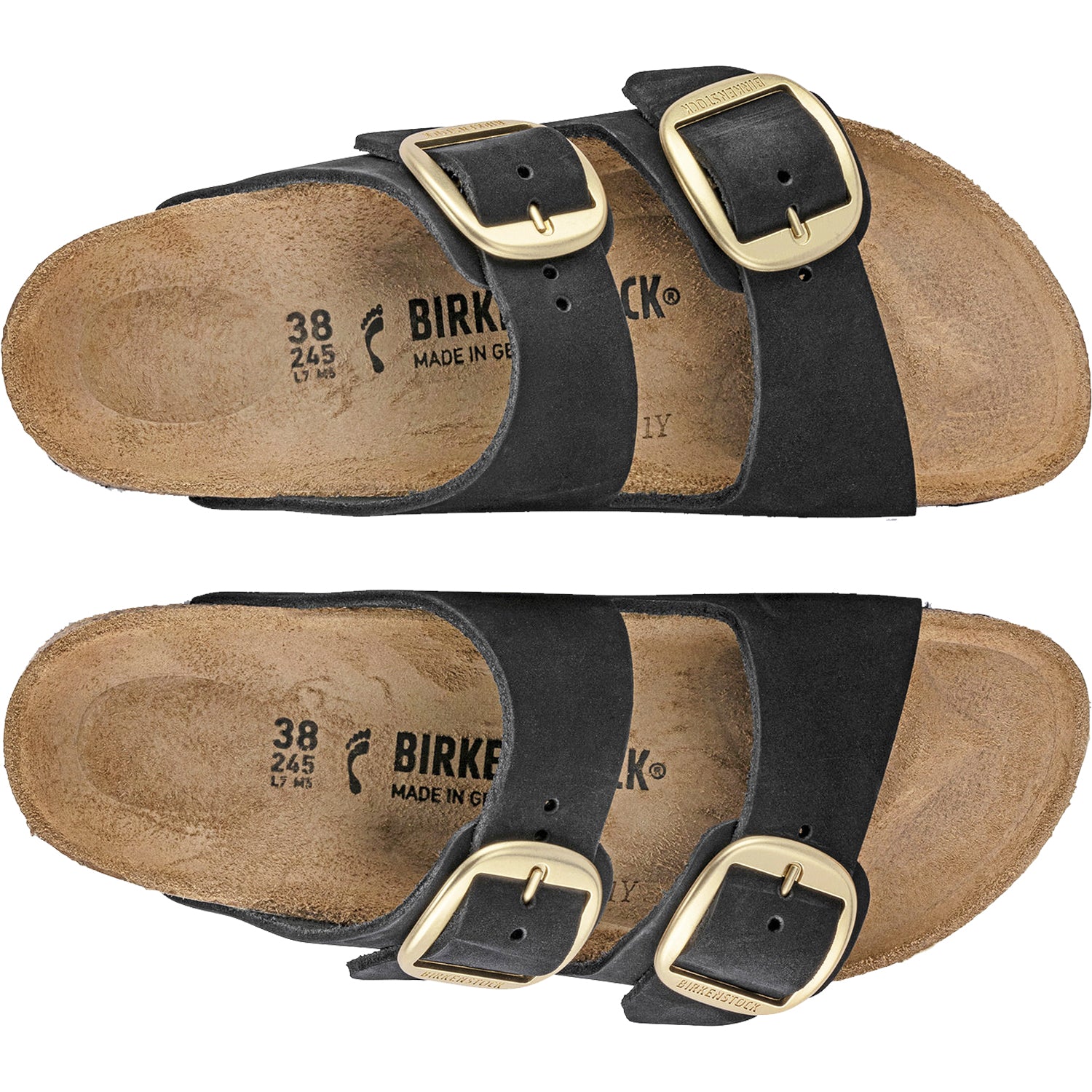 Womens Birkenstock Birkenstock Arizona Big Buckle Women's Sandals Black Nubuck Black Nubuck