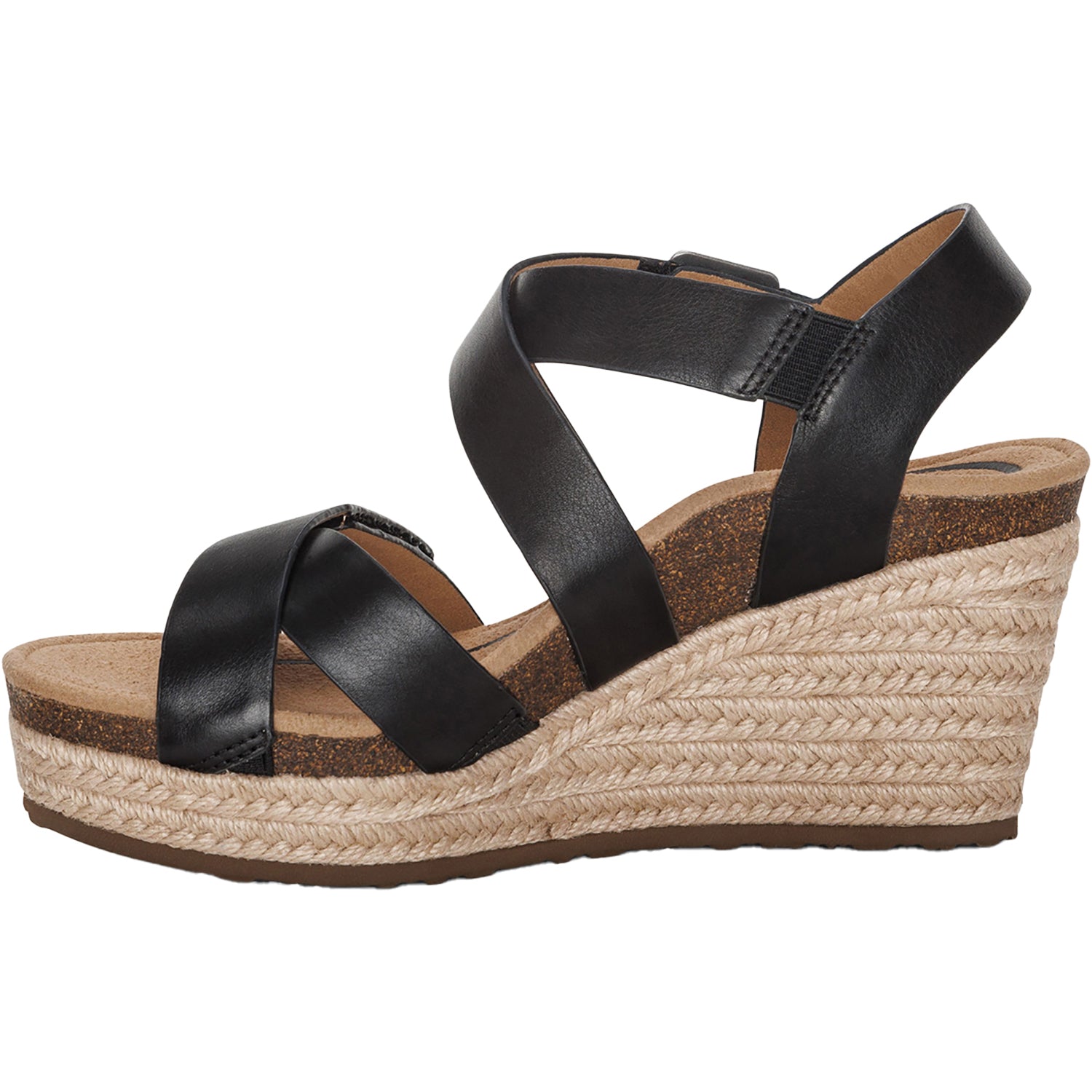 Womens Aetrex Aetrex Anna Women's Wedge Sandals Black Black