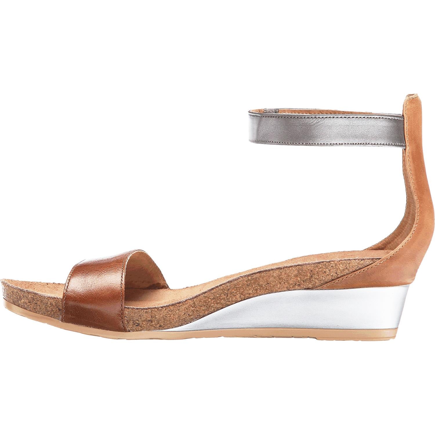 Womens Naot Naot Pixie Women's Wedge Sandals Maple Brown/Latte Brown/Mirror Leather Maple Brown/Latte Brown/Mirror Leather